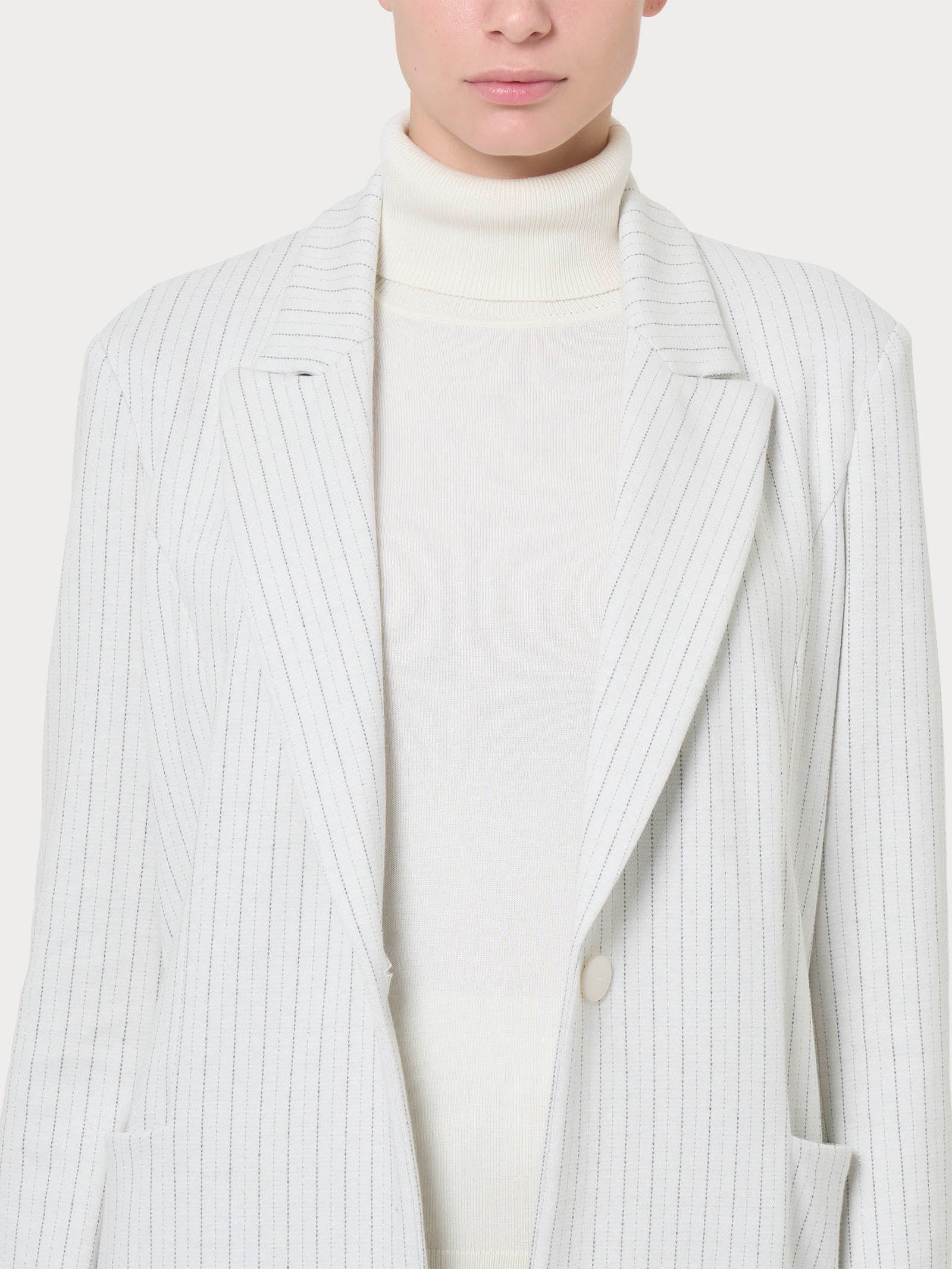 Ragno Compact Blazer donna Fant.Argento Mel. gessato