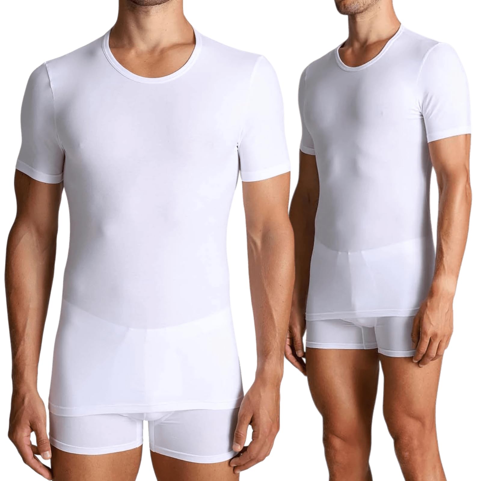 Lady C maglia intima uomo cotone 3 pack girocollo elasticizzata