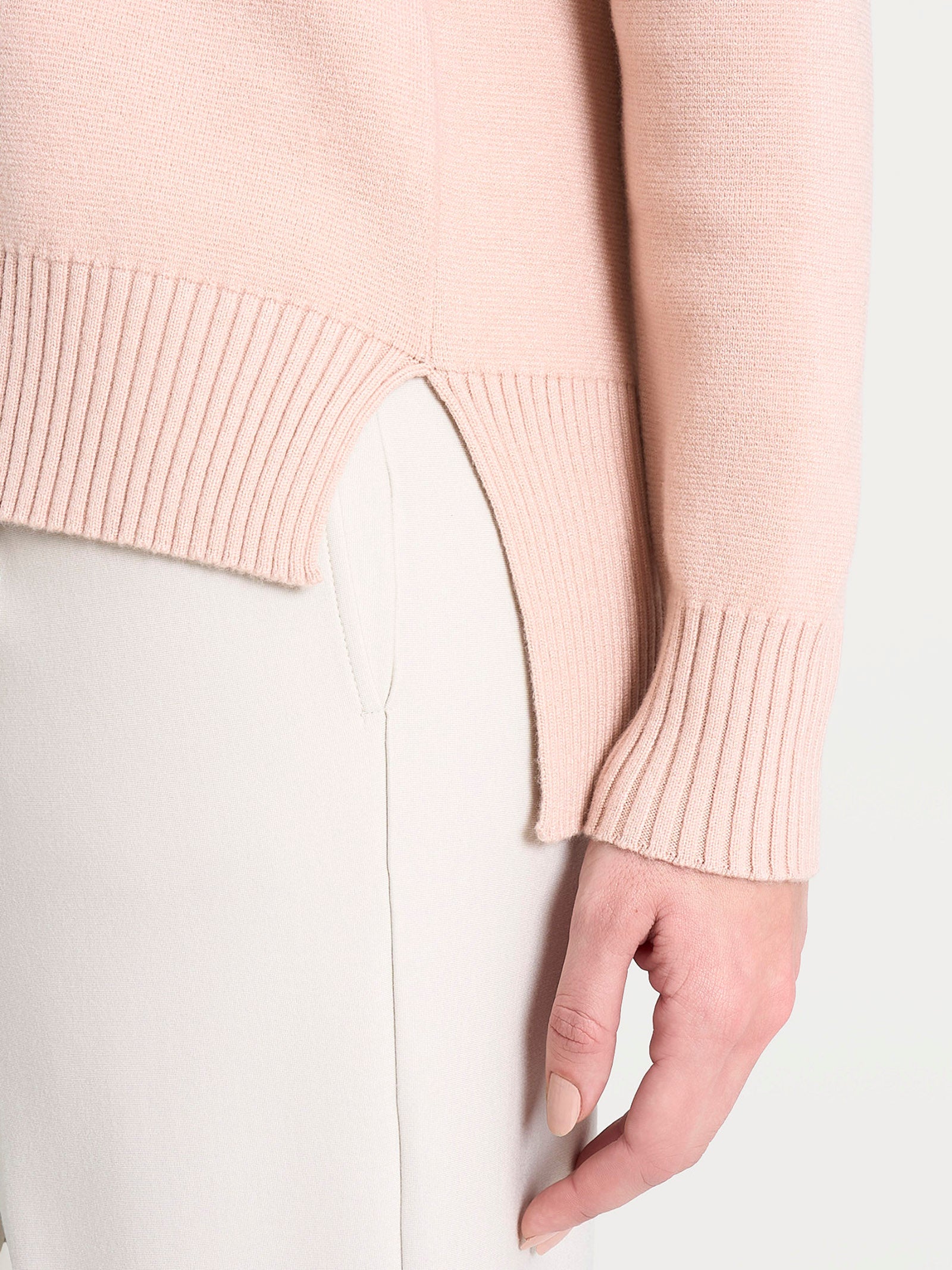 Ragno Super Soft Maglia Scollo a V Cameo Rose asimmetrica