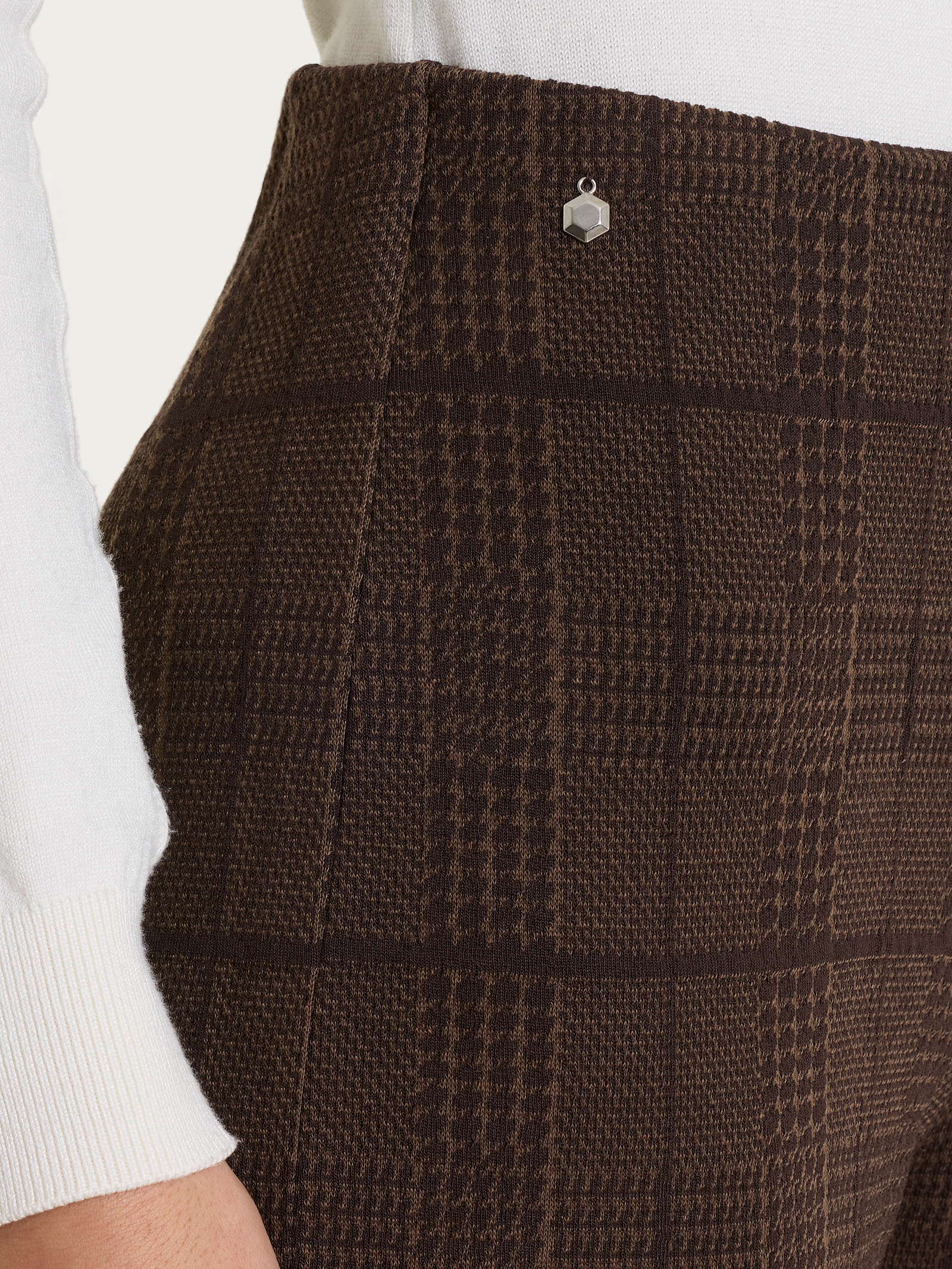 Ragno Compact pantalone ampio check Chocolate Torte