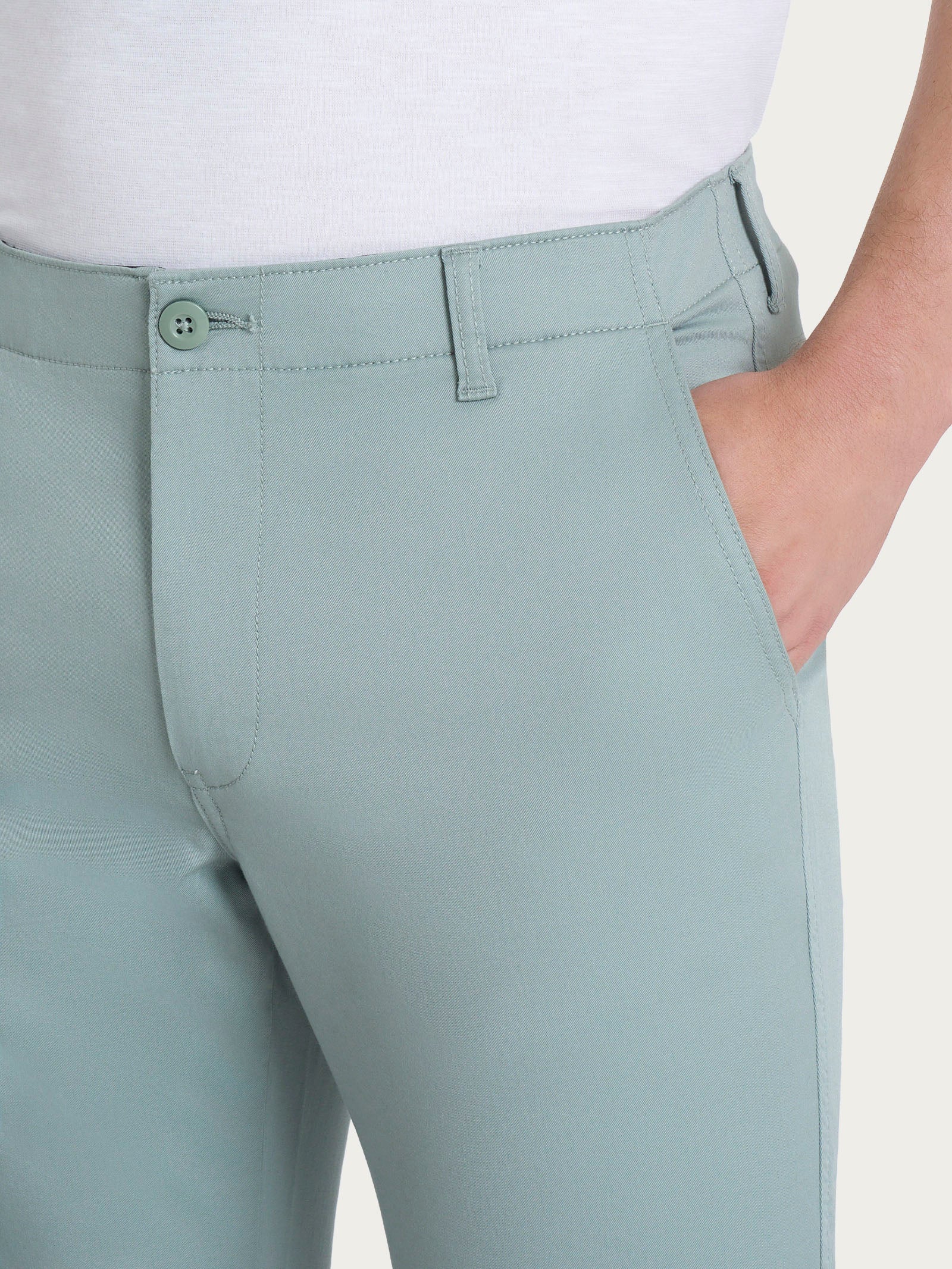 Ragno The Chino pantalone chino Iceberg Green cotone elasticizzato
