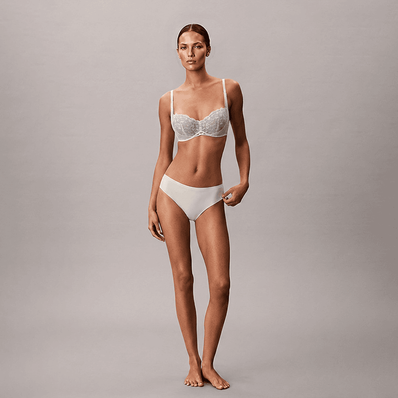 Maria Grazia Severi Pearl Grey completo intimo mesh grigio perla 2 pezzi