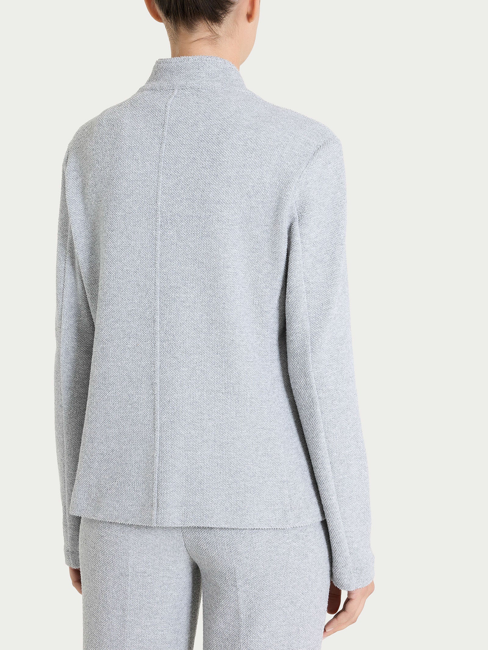 Ragno Comfort blazer corto donna grigio melange japanese fleece