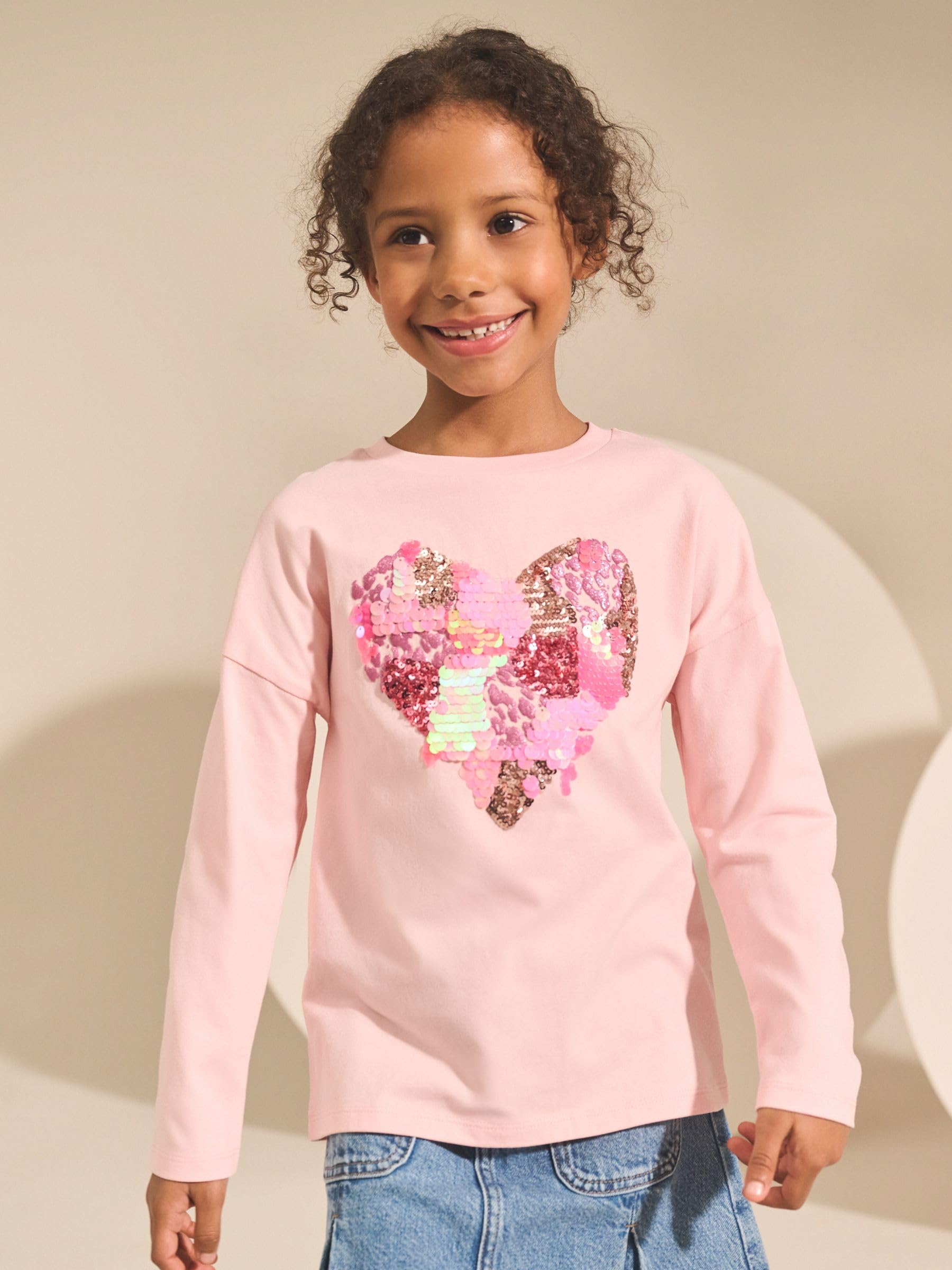 Next top paillettes bambina maniche 3/4