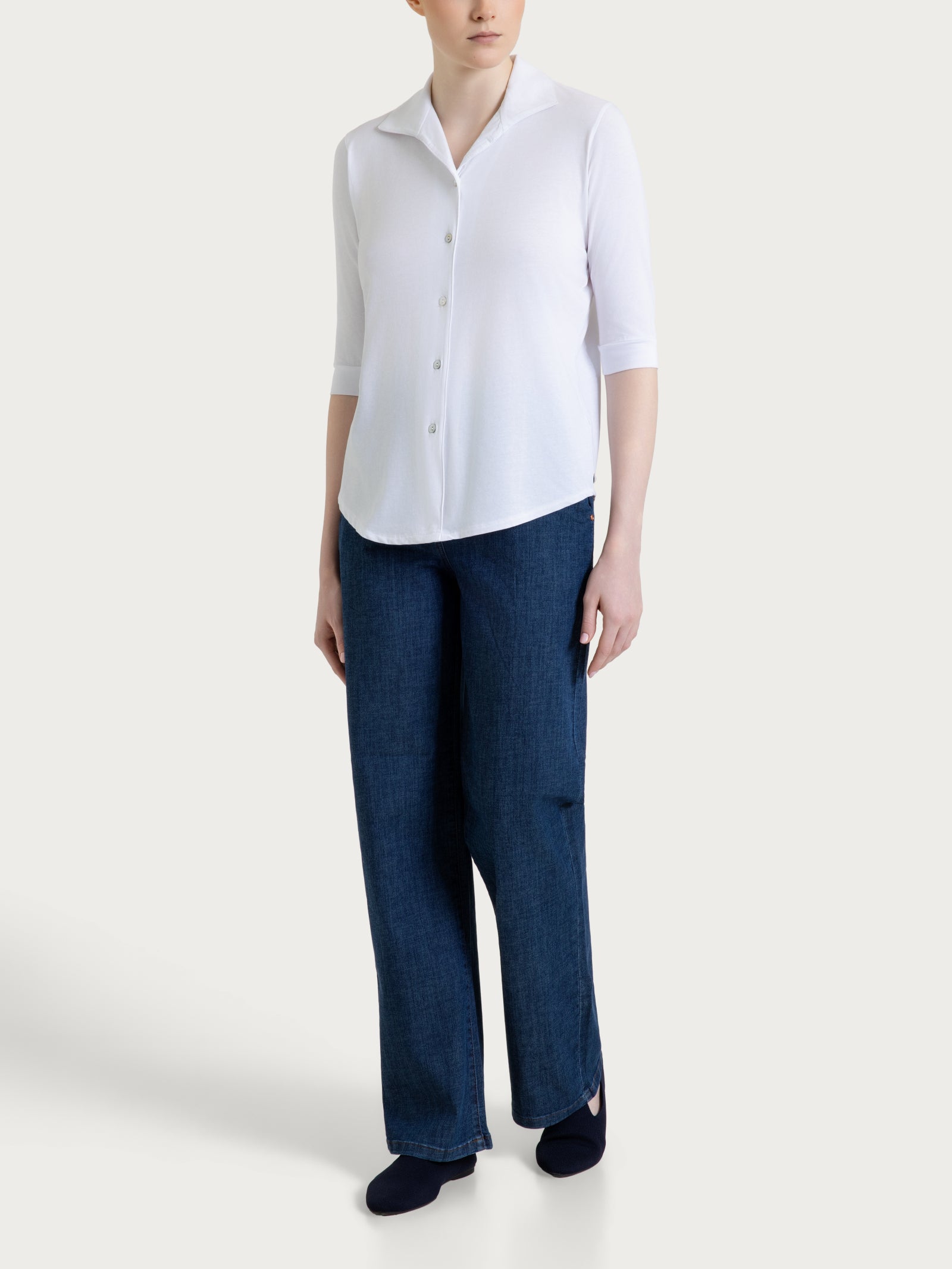 Ragno Ultralight Camicia Cotone Bianco Manica 3/4