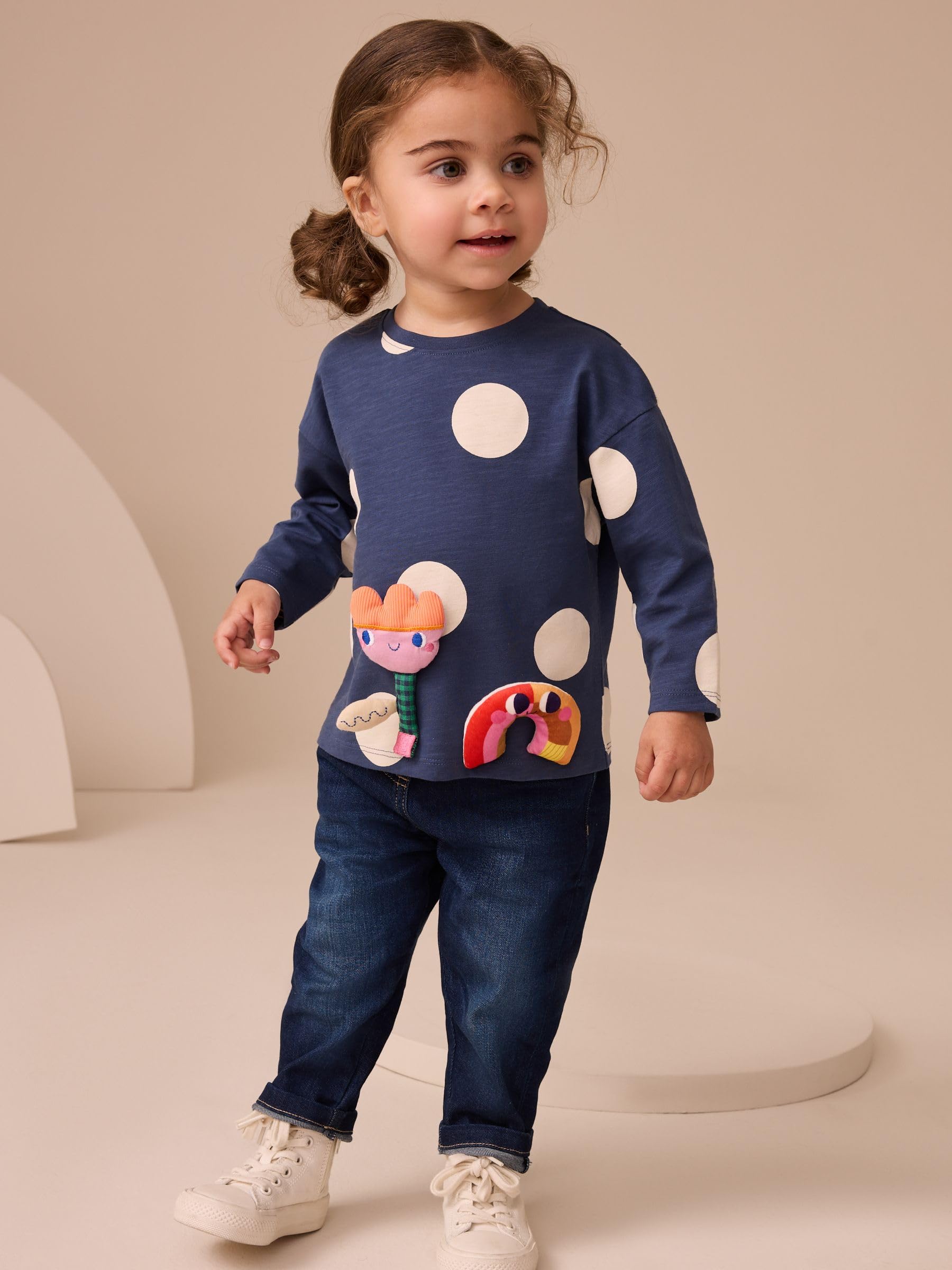 Geo Next top bambina maniche lunghe 4 pezzi Rainbow