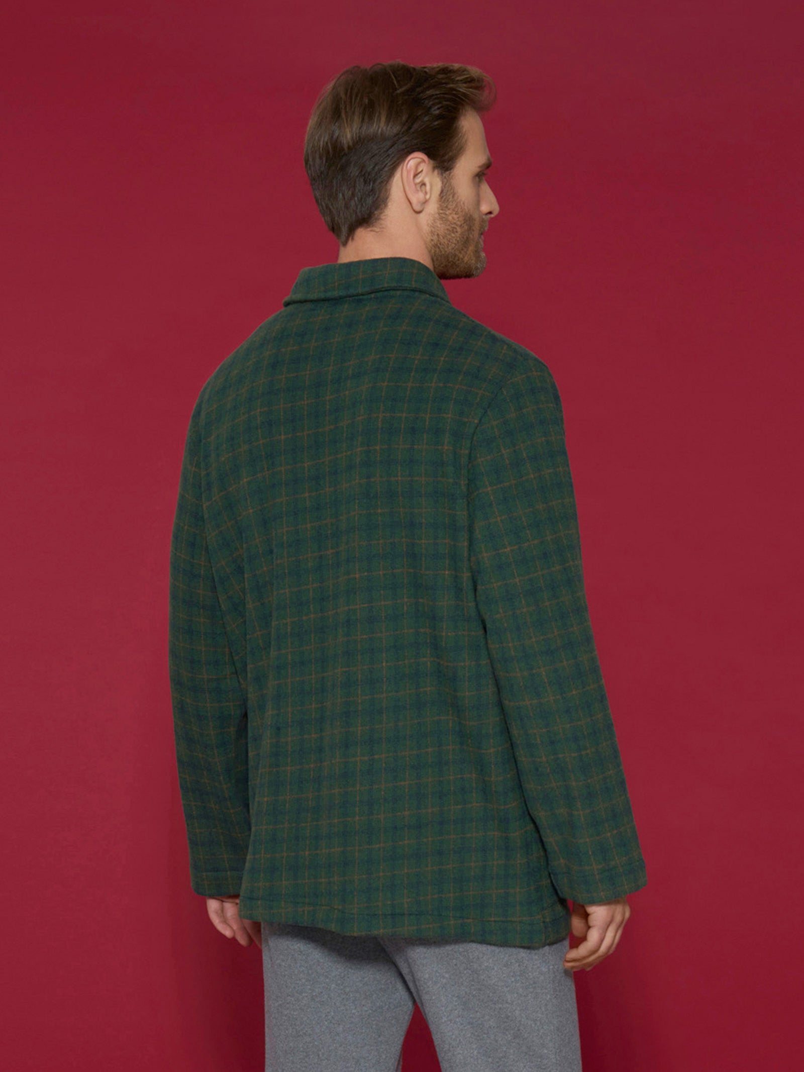 Ragno Cotton Eco Pile Giacca camera zip smeraldo