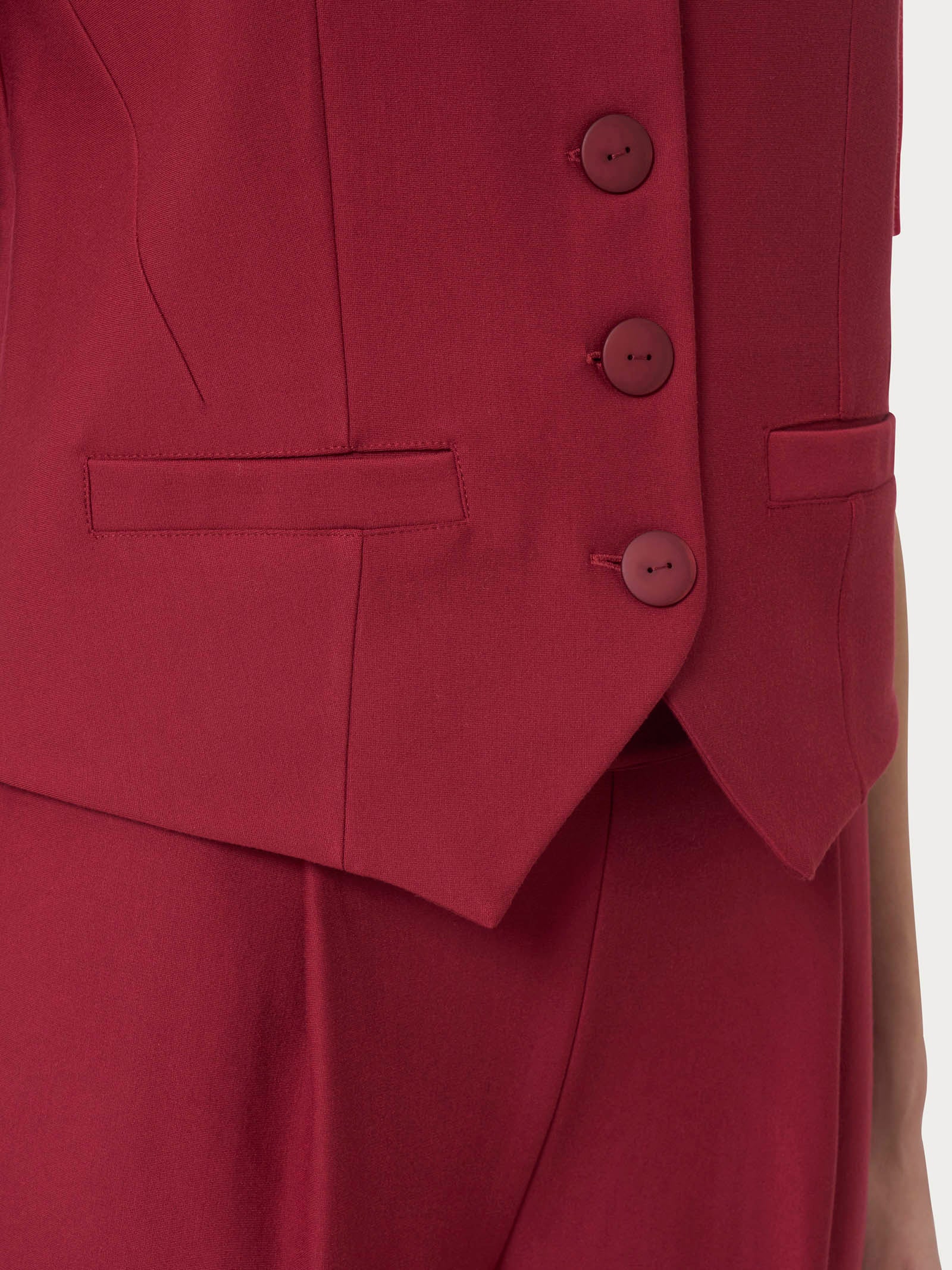 Ragno Compact gilet 4 bottoni rosso Tibetan Red