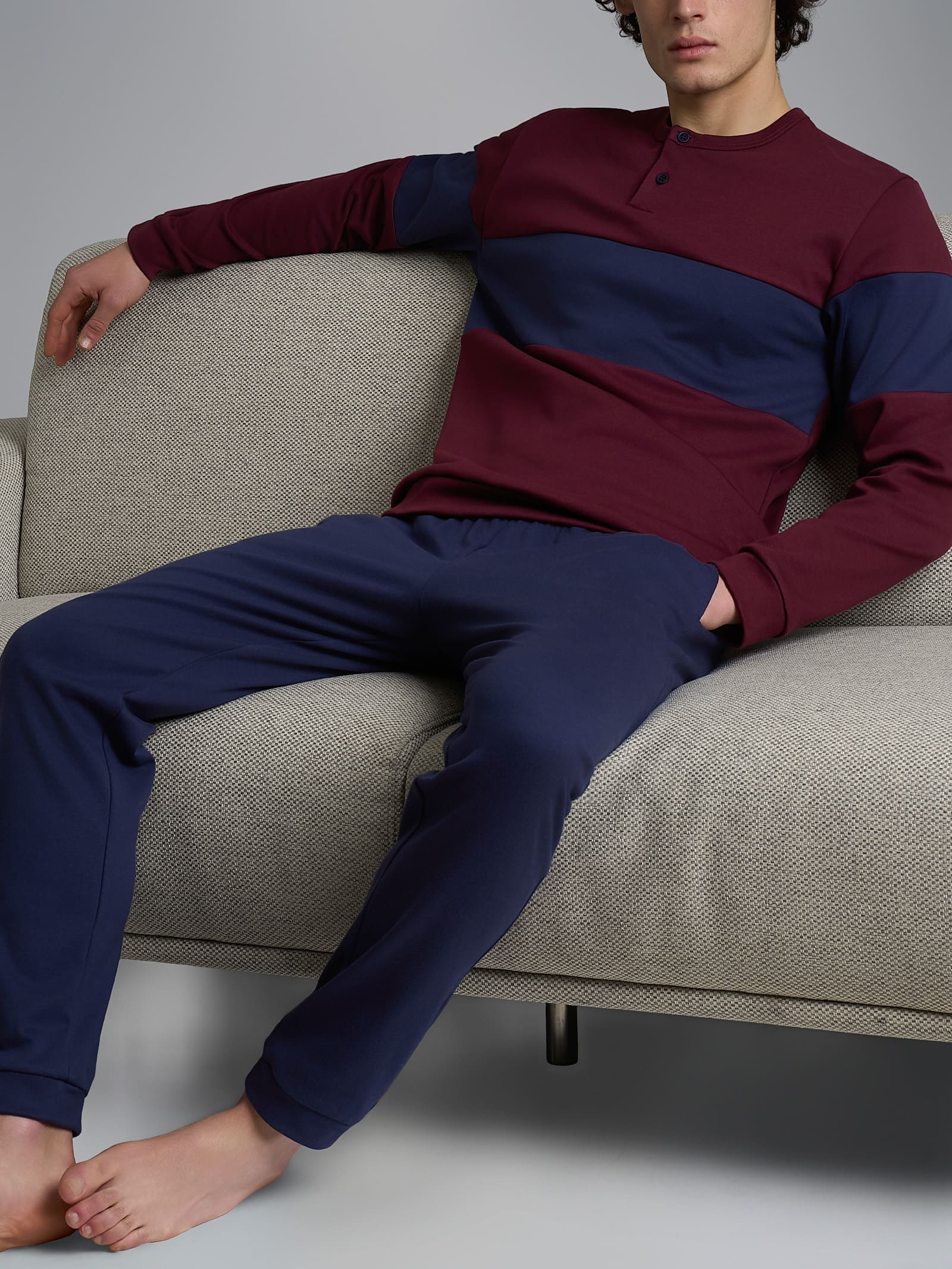 Ragno Serafino pigiama interlock cotone Fant. Windsor Wine