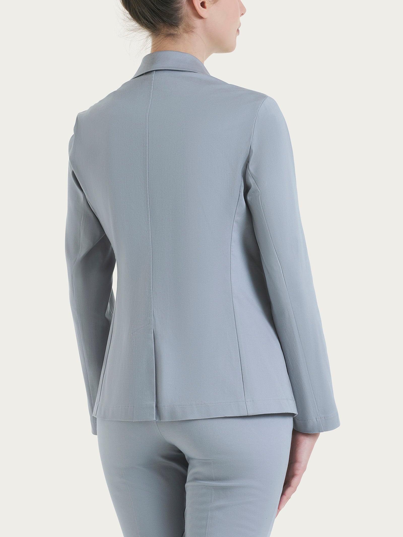 Ragno Satin Power Blazer Due Bottoni Ultimate Gray Cotone