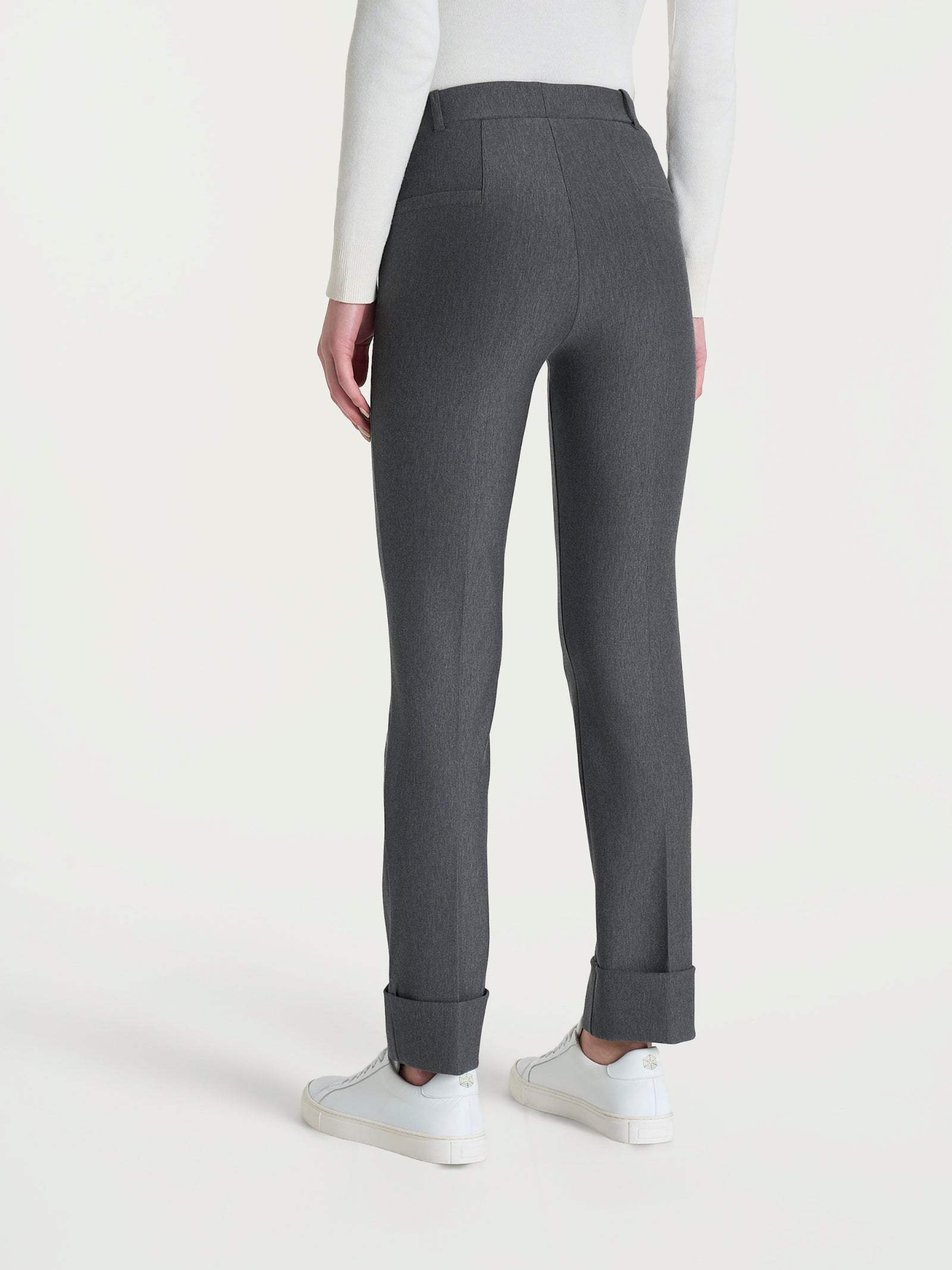 Ragno Compact pantalone slim dritto ardesia melange