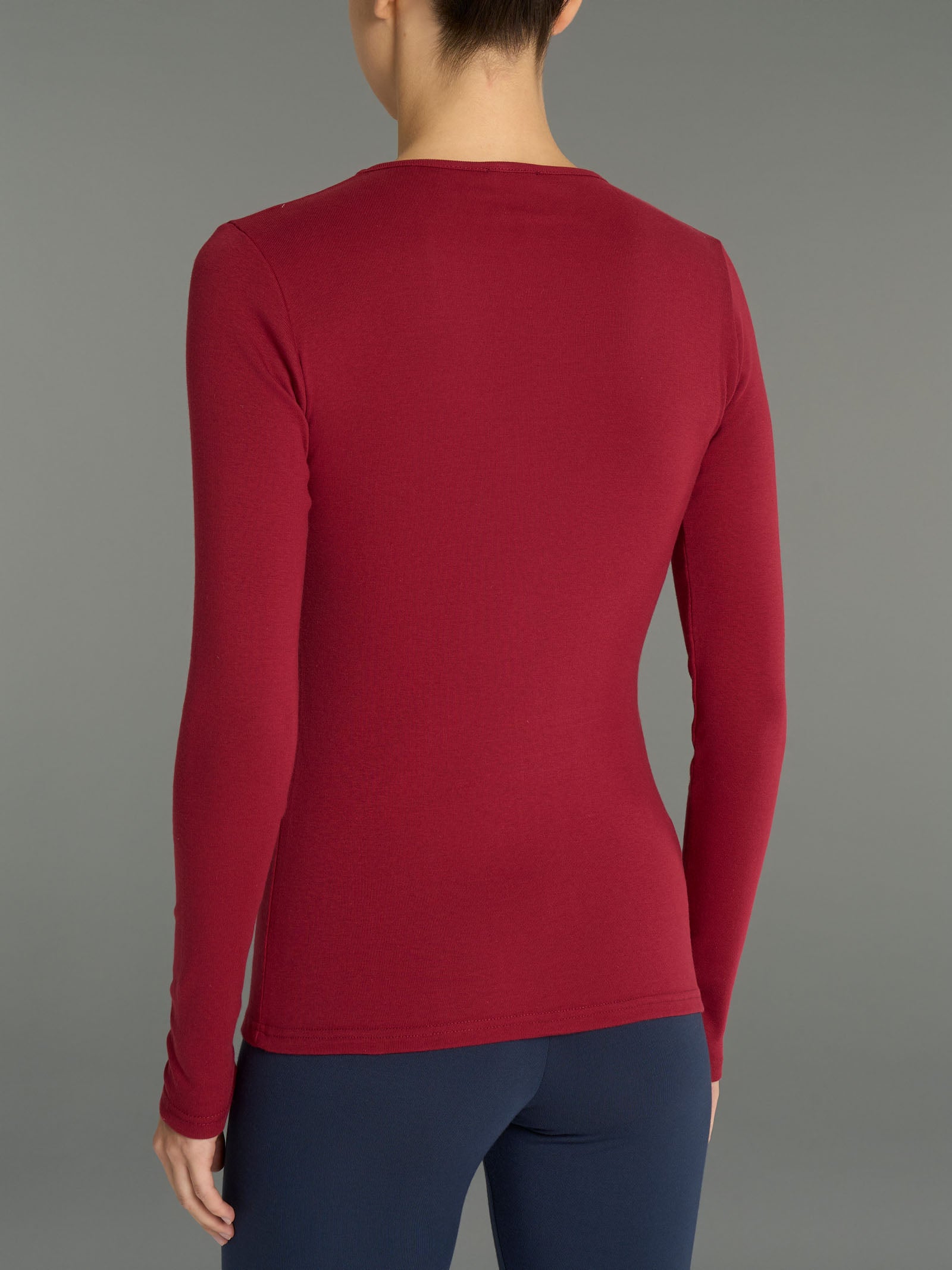 Ragno Thermo Cotton Maglietta maglietta Granata manica lunga