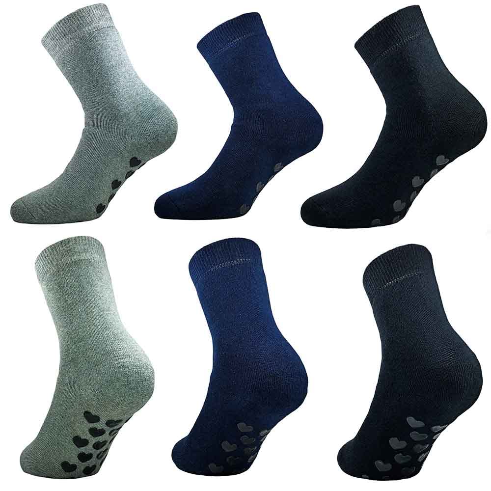 Lady C Prisco calze antiscivolo uomo cotone 3 paia unite