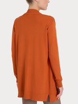Ragno Four Seasons cardigan lungo viscosa ruggine