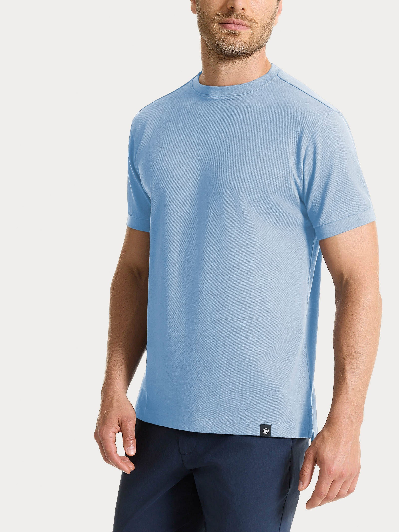 Ragno Eco Cotton maglietta uomo dusty blue piquet