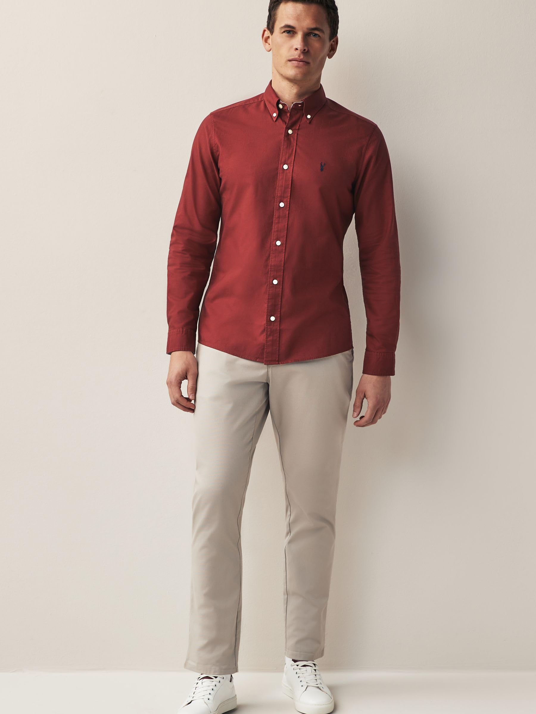 Next camicia oxford uomo maniche lunghe 3XL cotone button-down