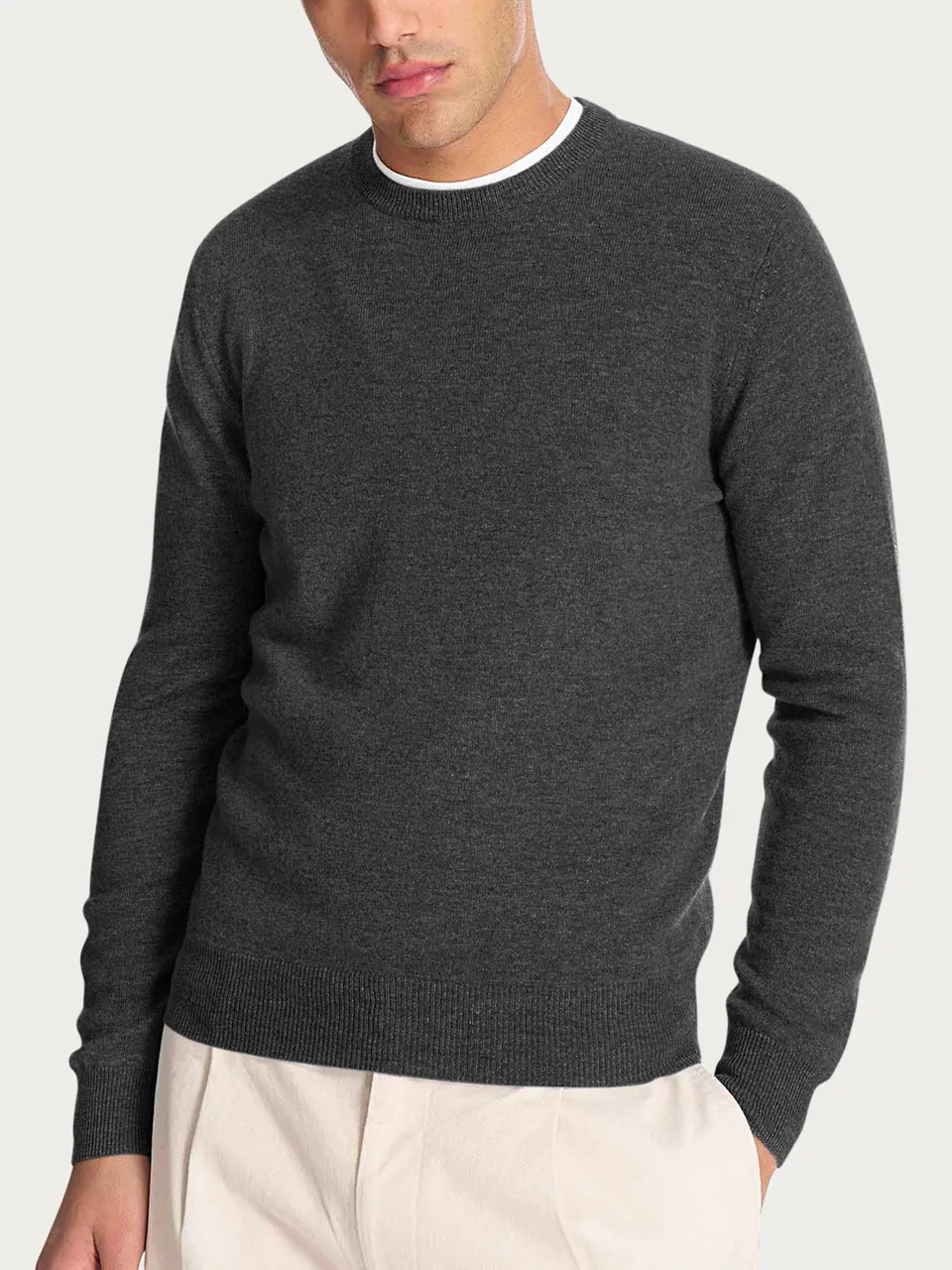 Ragno Cashmerino maglia girocollo ardesia mel