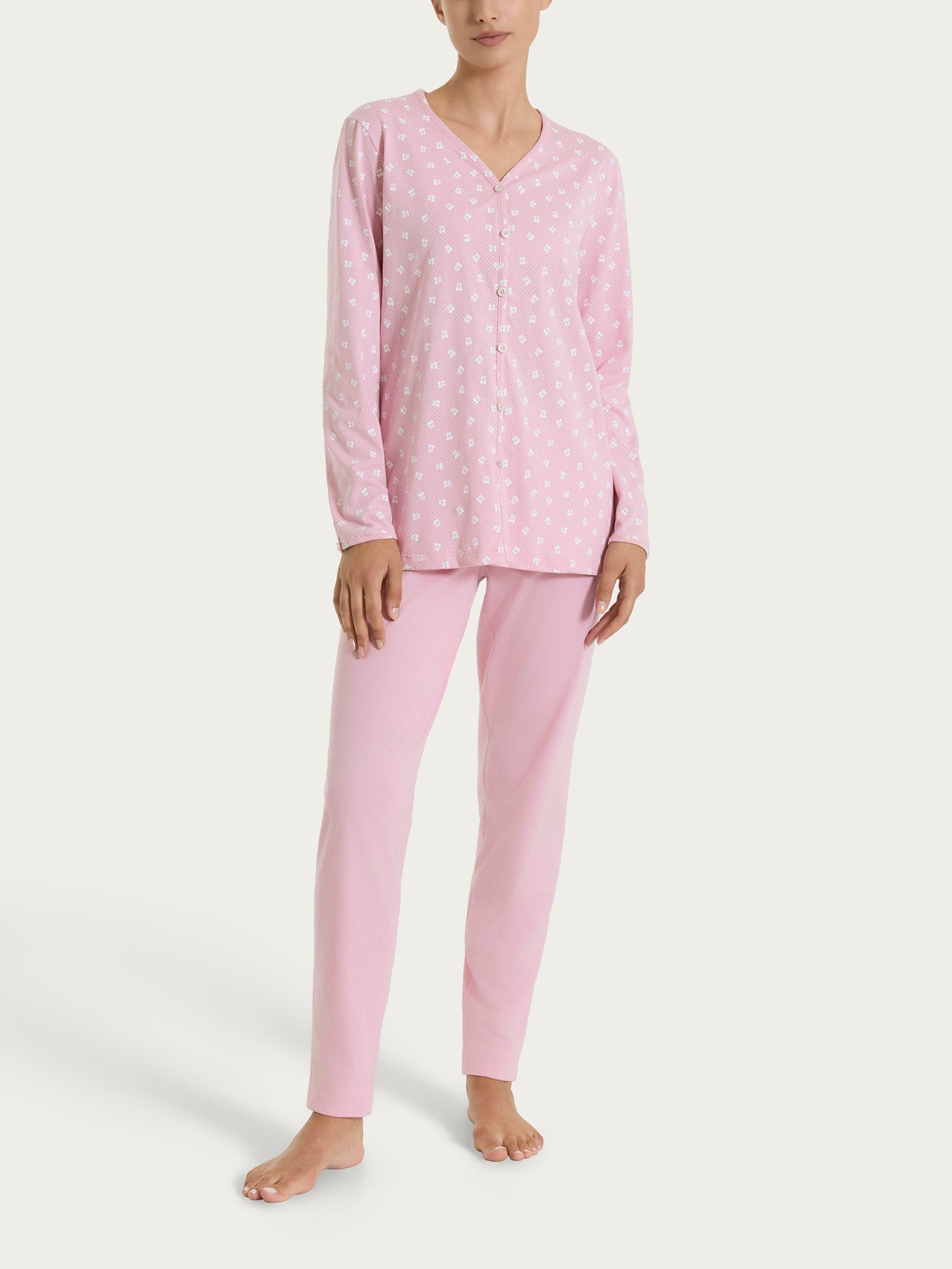 Ragno Jersey Cotone Pigiama Aperto 52-56 Cameo Pink