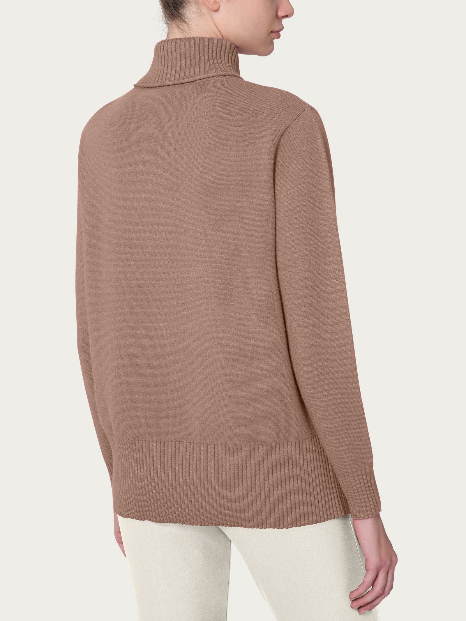 Ragno Super Soft dolcevita asimmetrico pine bark caldo