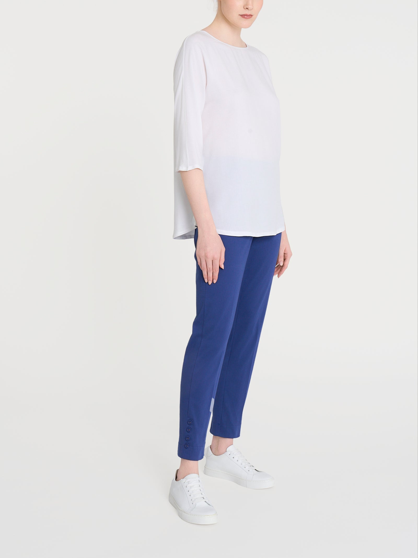 Ragno Viscosa Summer Maglietta Kimono 3/4 Bianco