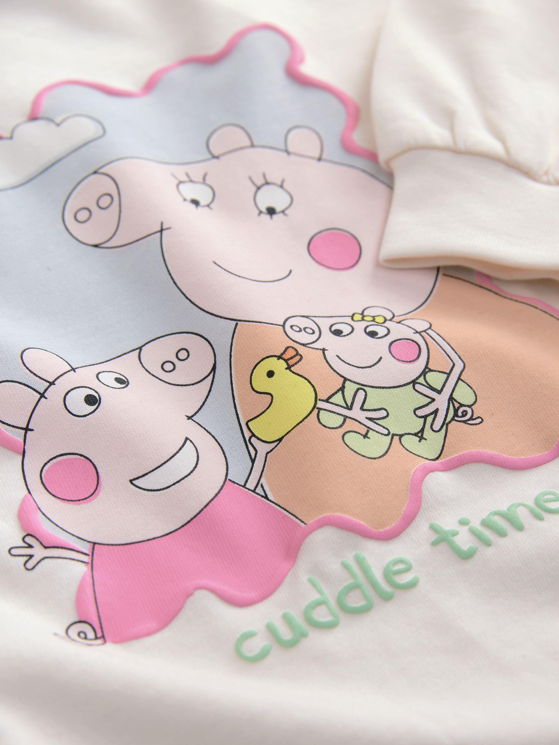 Next Peppa Pig completo bambina maglia leggings 74-80 morbido