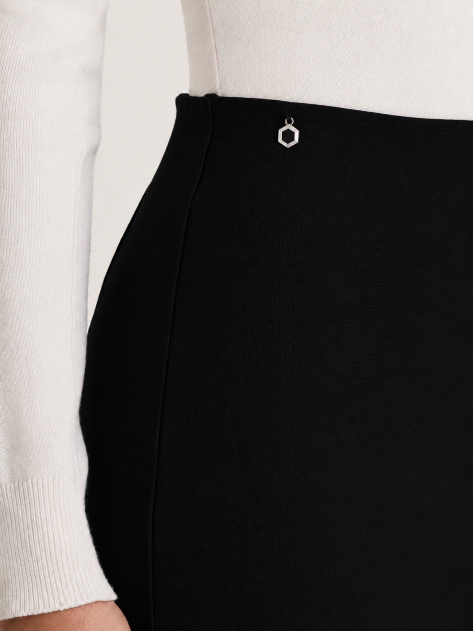 Ragno Compact Pantalone ampio vita elasticizzata Nero