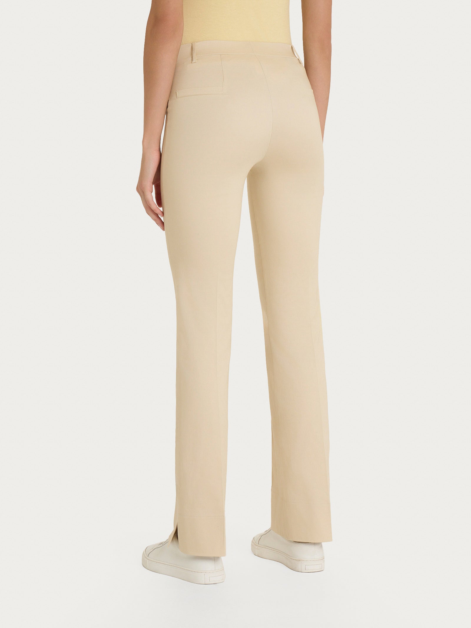 Ragno Satin Power The Flare Pantalone Wood Ash con spacco