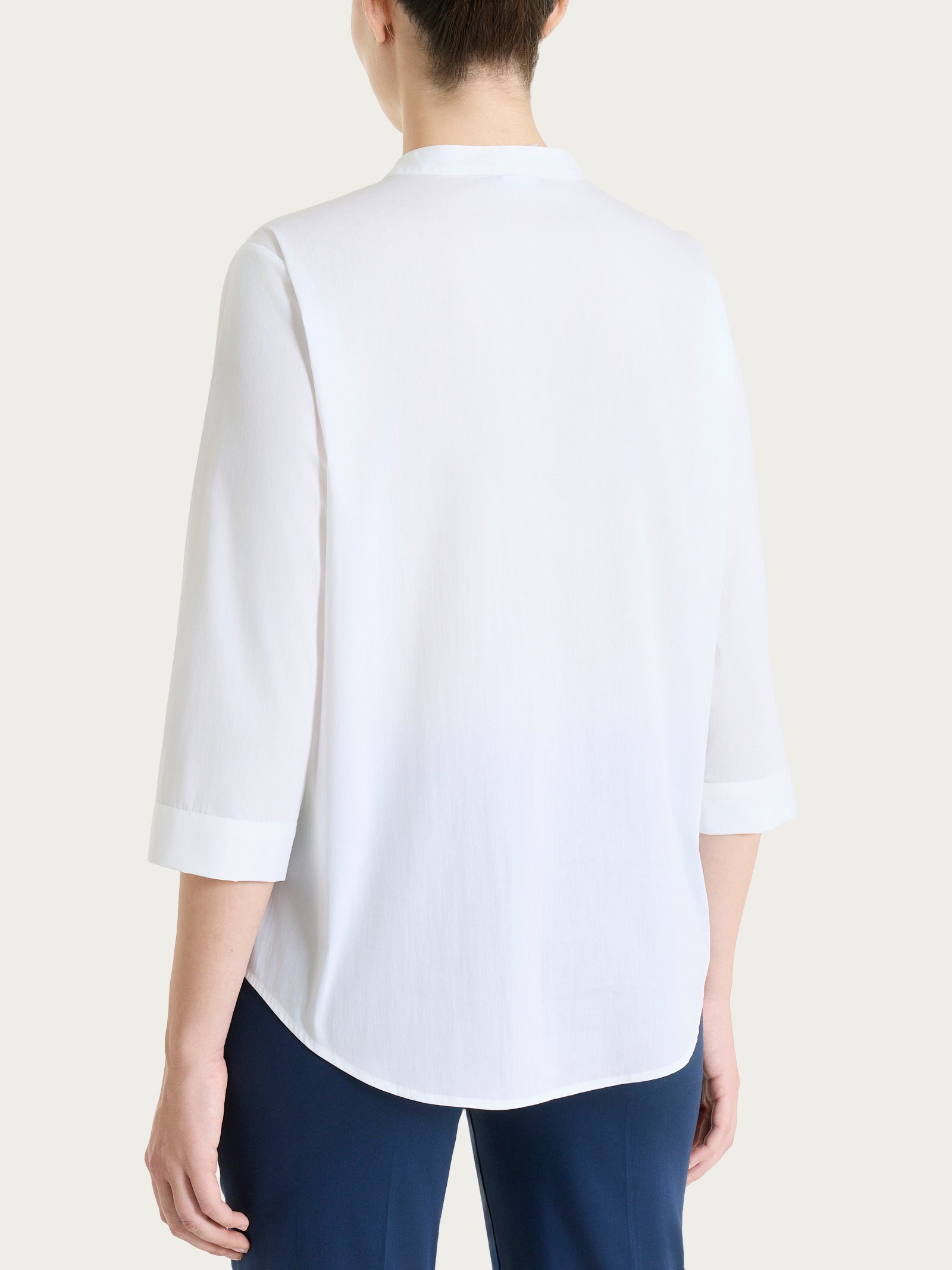 Ragno Gem camicia manica 3/4 poplin cotone bianco