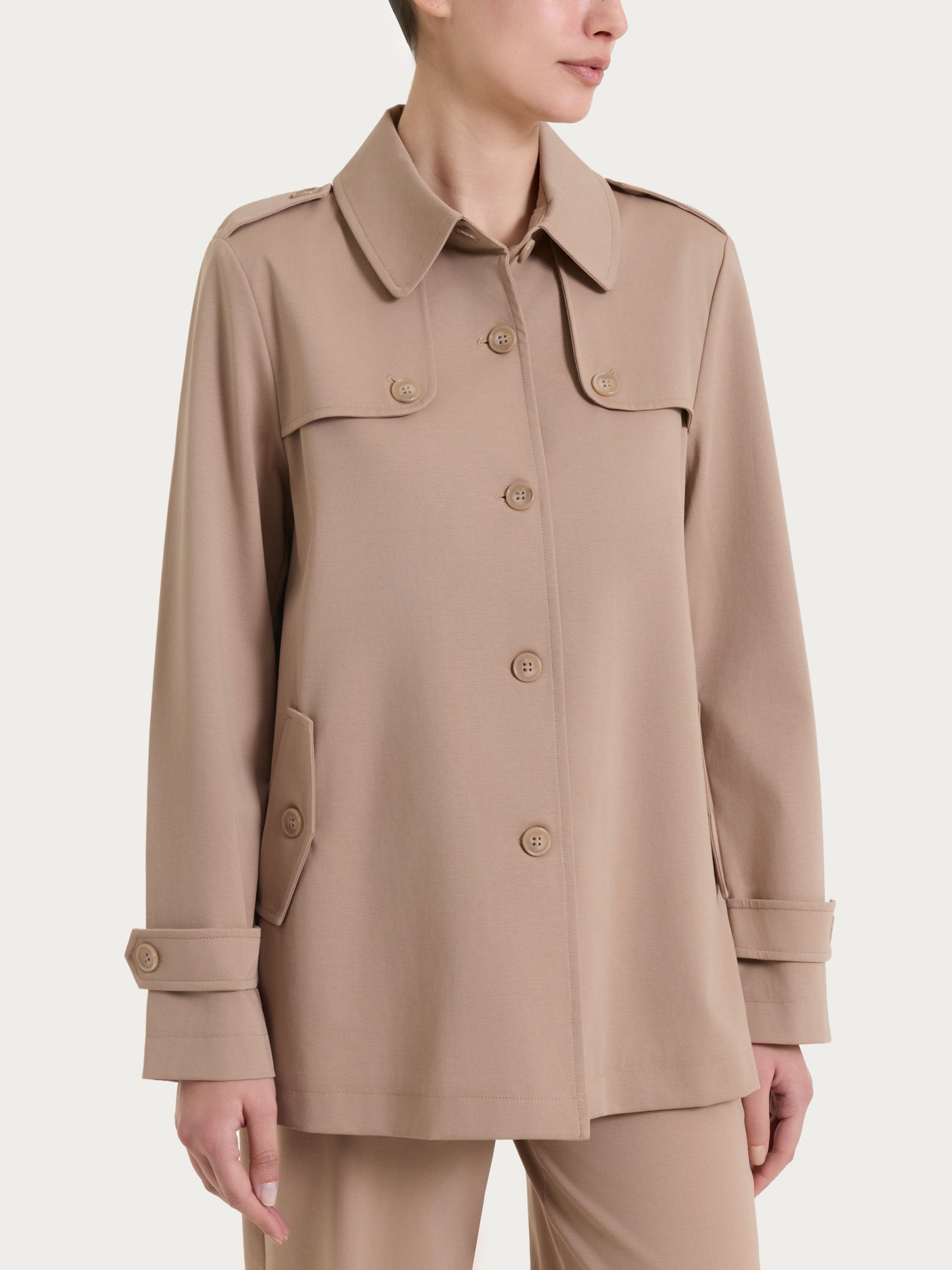 Ragno Compact Light Trench Corto Giacca Warm Taupe