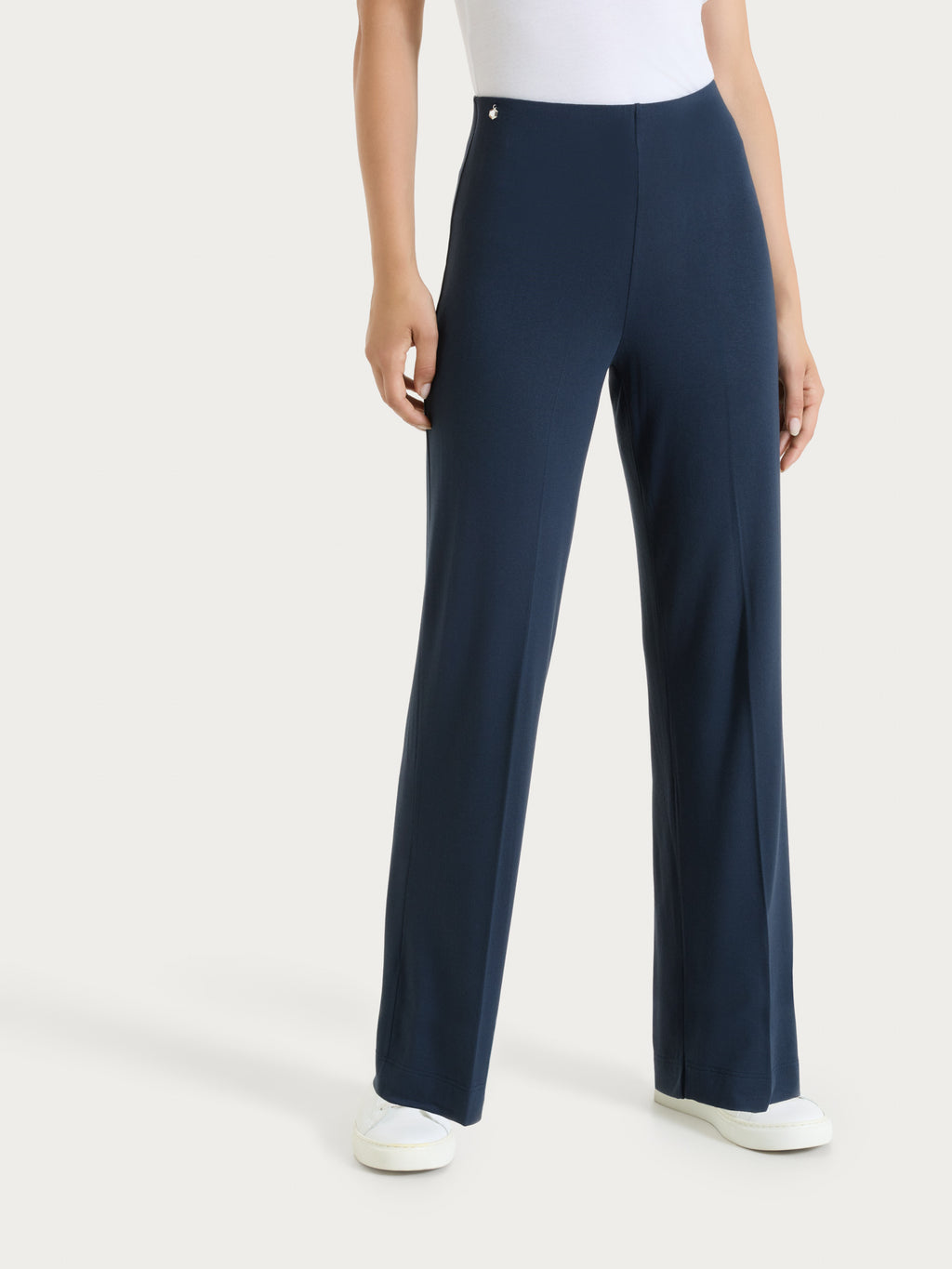 Ragno Wide Pants pantalone largo viscosa blu