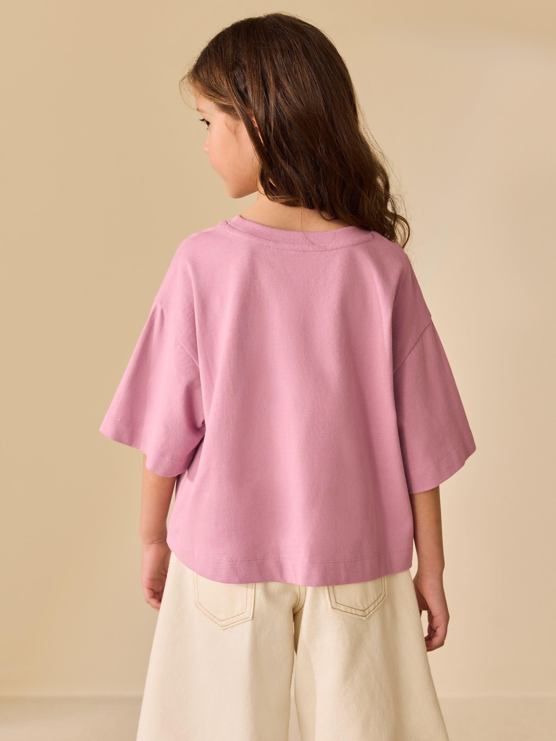 Next Oversize t-shirt bambina 5 pezzi 134 squadrate