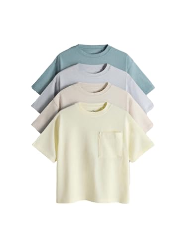 Geo Next The Set T-shirt Ragazzo Oversize Tasca 4 Pezzi