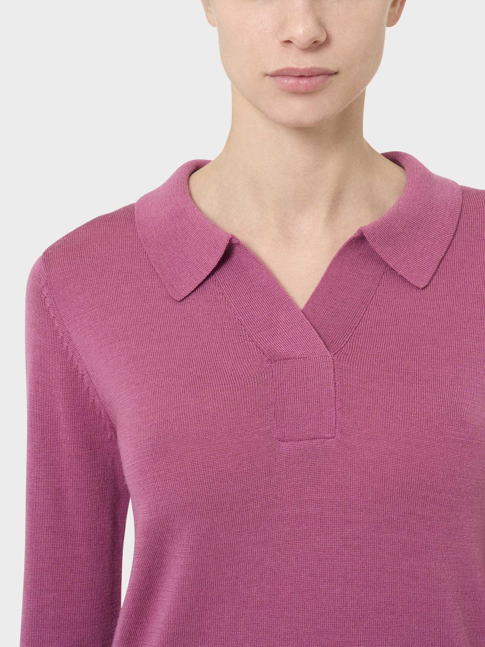 Ragno Merino Soft Polo Lana Red Violet Calda