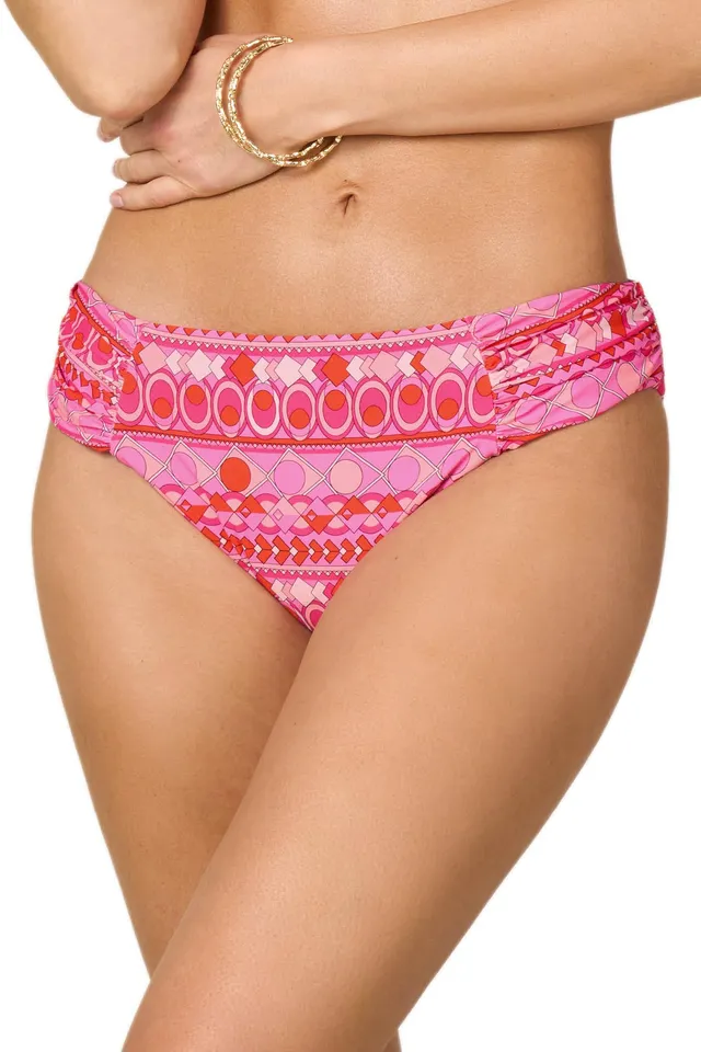 Goldenpoint Groovy slip bikini basso arricciato geometrico