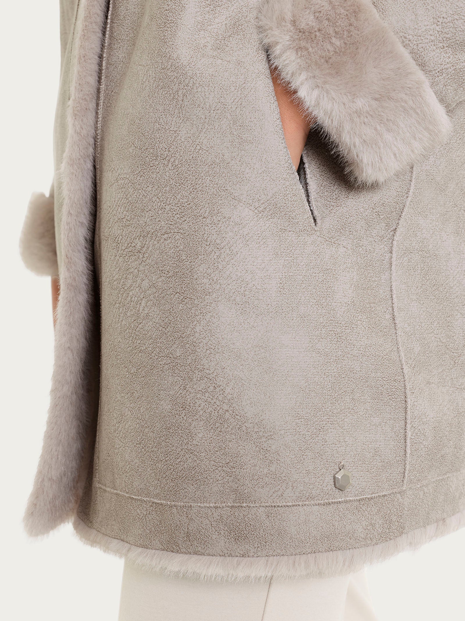 Ragno cappotto donna String double-face vegan fur