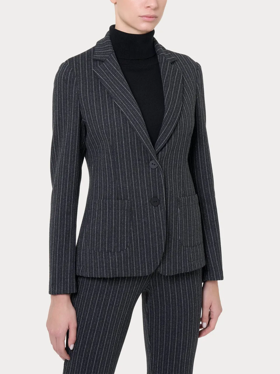 Ragno Compact Blazer giacca donna Fant.Oscuro Mel gessato