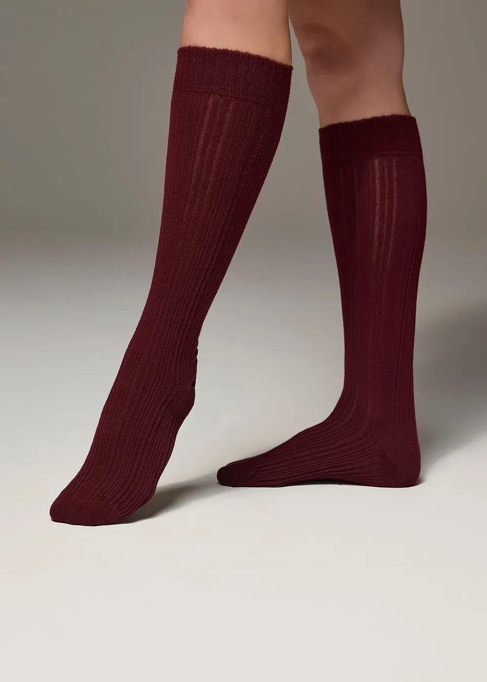 Philippe Matignon Cote gambaletti con cashmere taglia unica