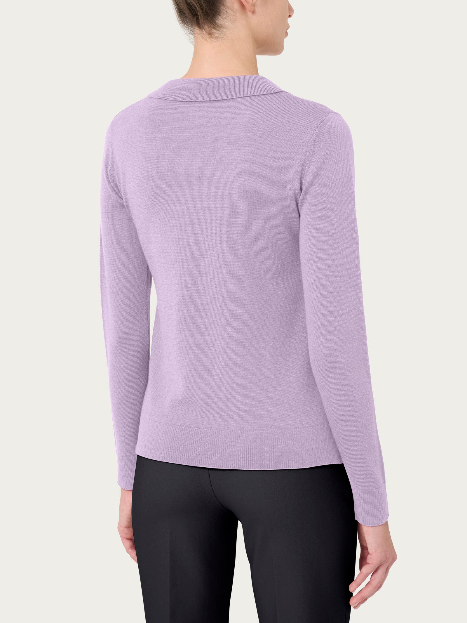 Ragno Merino Soft Polo Lana Donna Orchid Petal termoregolante