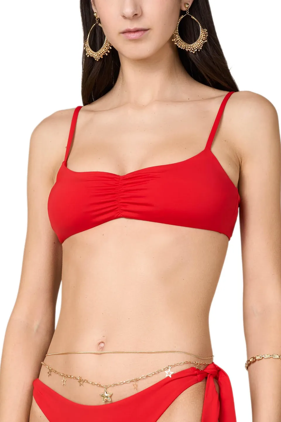 Goldenpoint Micro top bikini microfibra tinta unita spalline regolabili