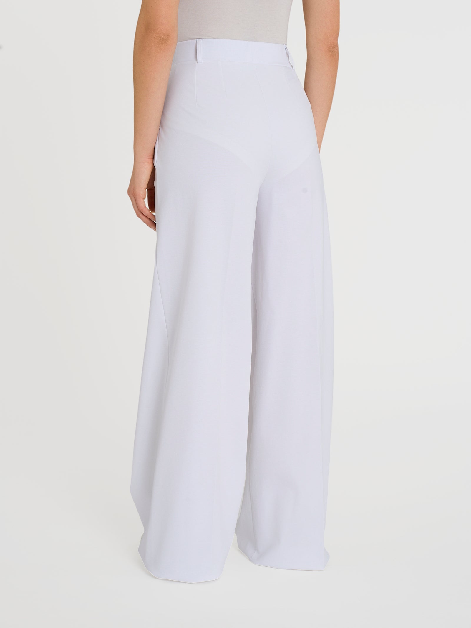 Ragno Compact Light The Wide Leg pantalone donna bianco