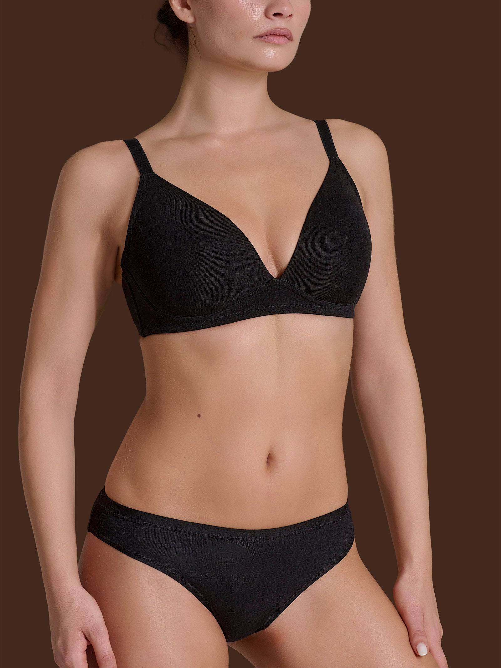 Ragno beYOUtiful YouUp reggiseno cotone nero senza ferretto