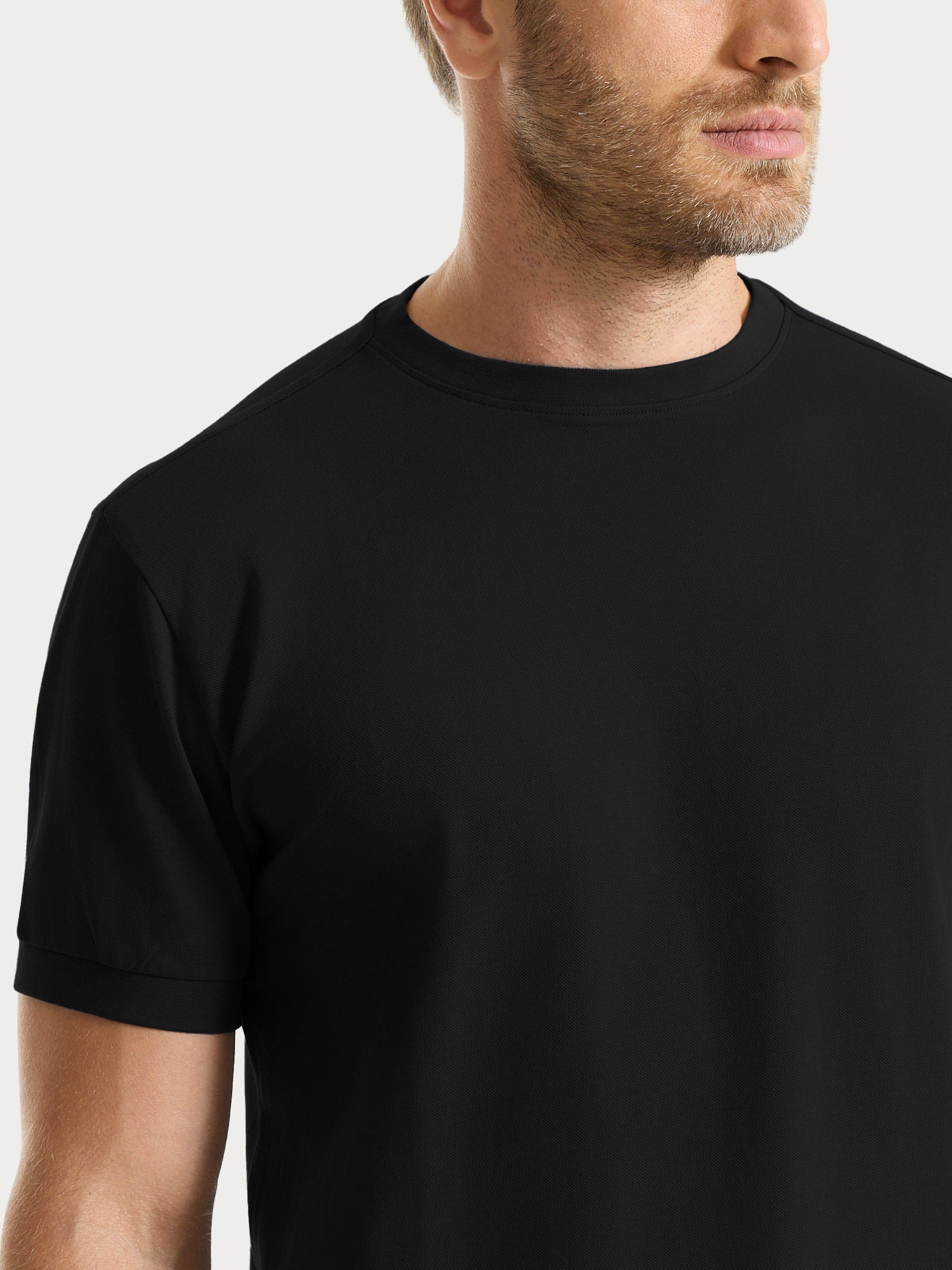 Ragno Eco Cotton maglietta girocollo nera cotone