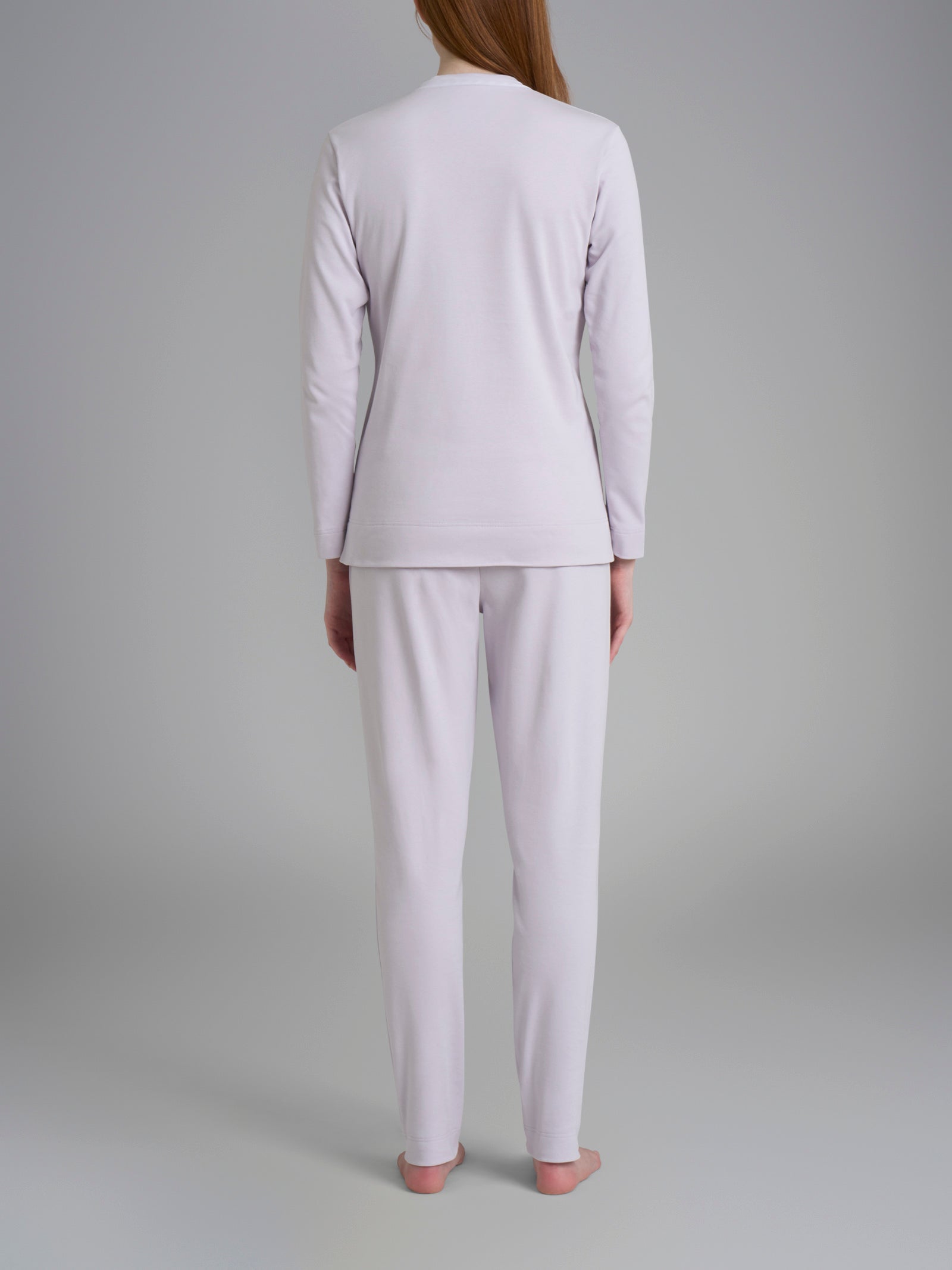 Ragno Sweet Emotion Pigiama Lungo Scollo V cotone Lavender Blue