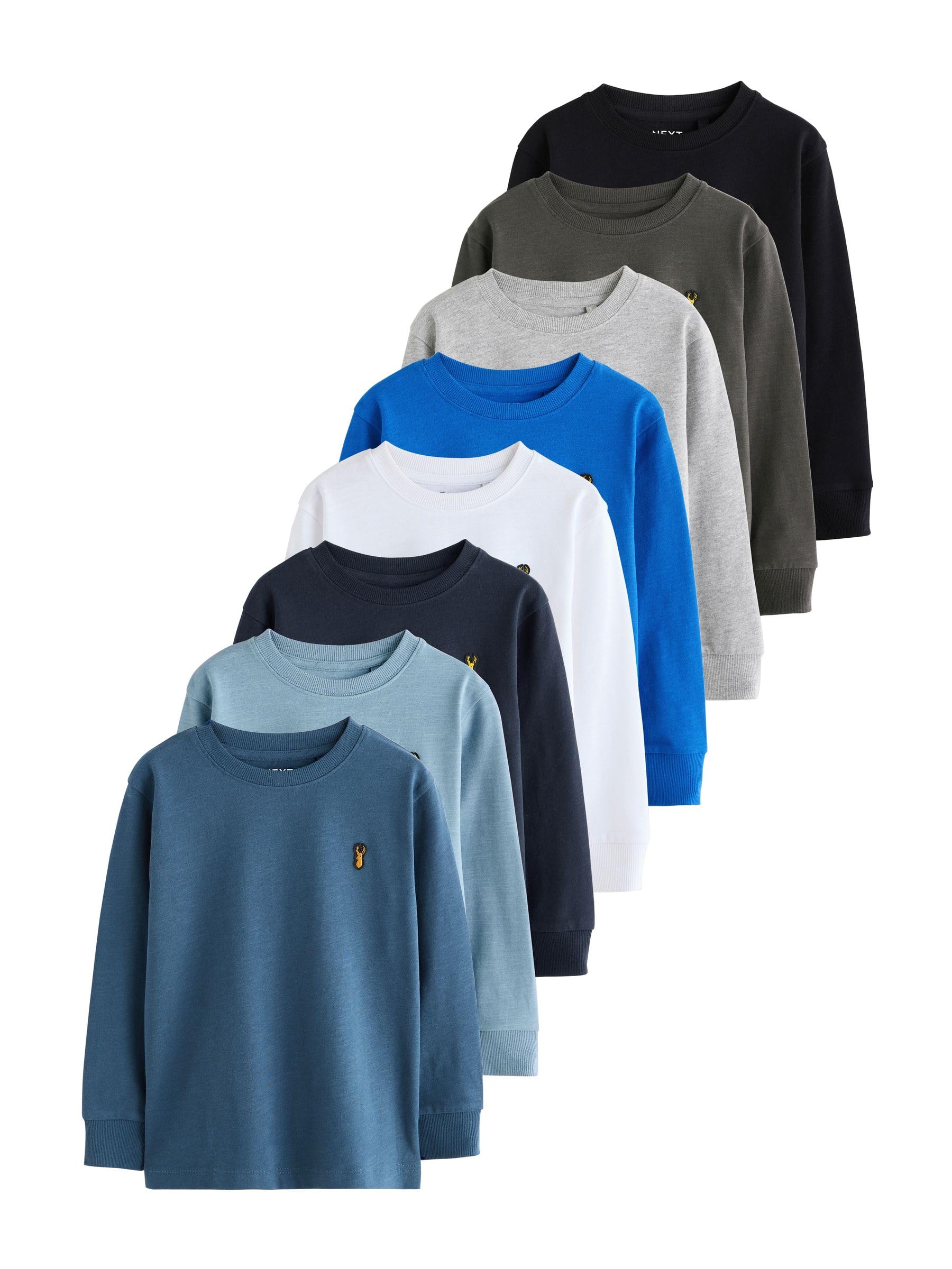Next maglietta ragazzo maniche lunghe logo 8 pezzi 128