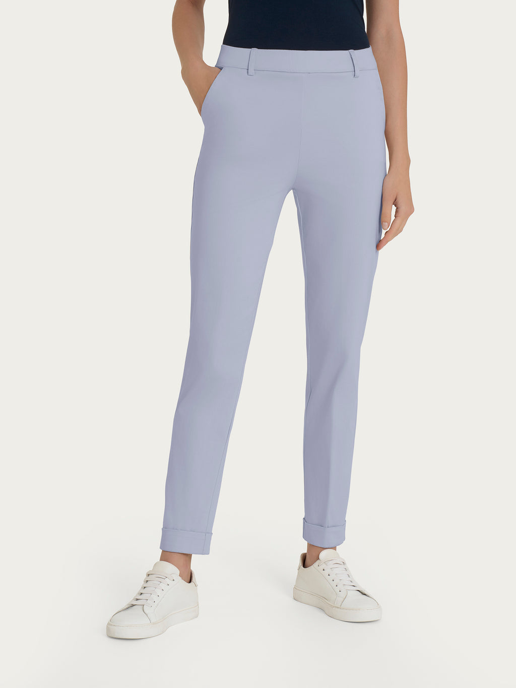 Ragno Satin Power chino slim donna Ultimate Gray satin