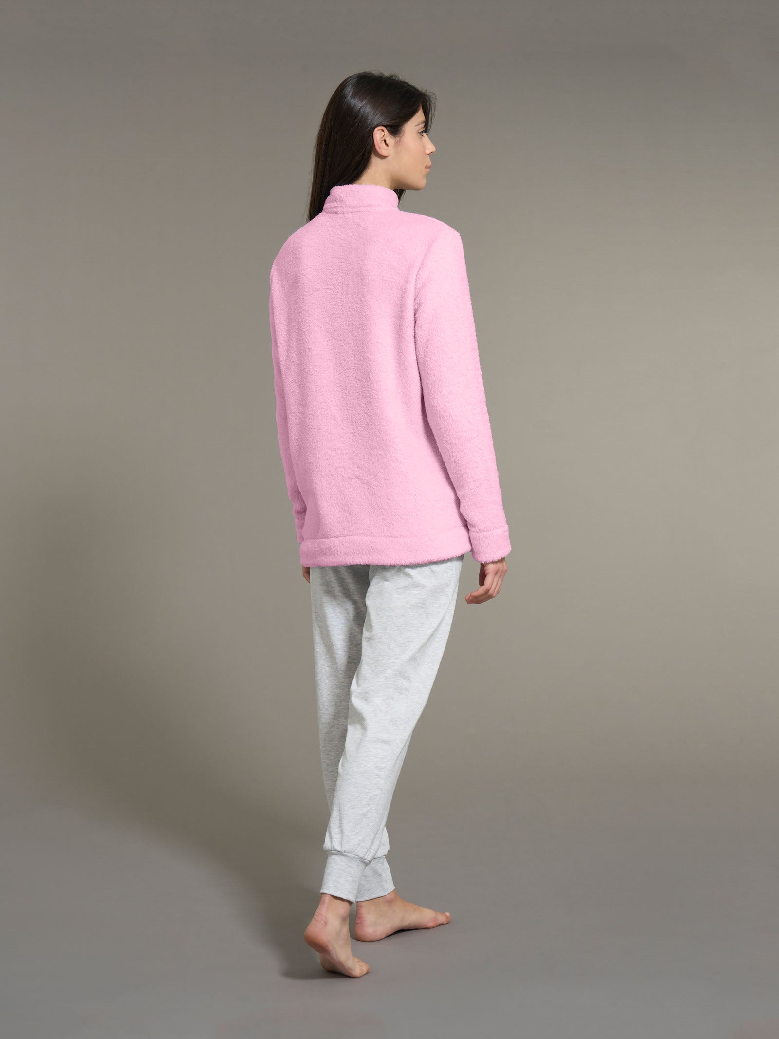 Ragno Pigiama Serafino Polar Fleece Mauve Mist Caldo