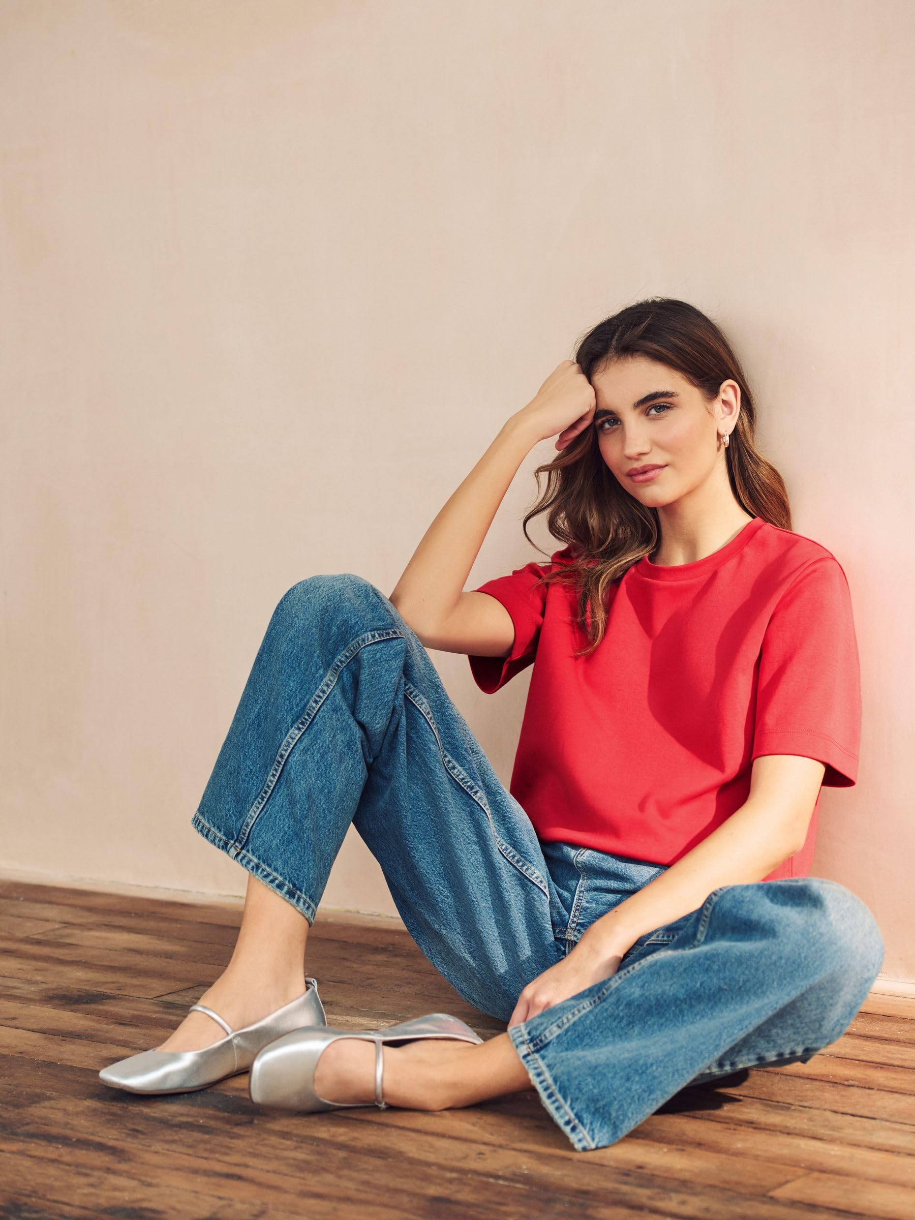 Next T-Shirt Girocollo Pesante Donna 46 Cotone