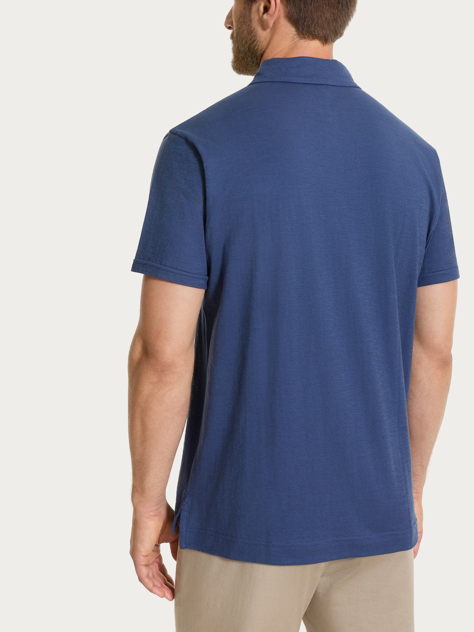Ragno polo manica corta cotone Oceana blu