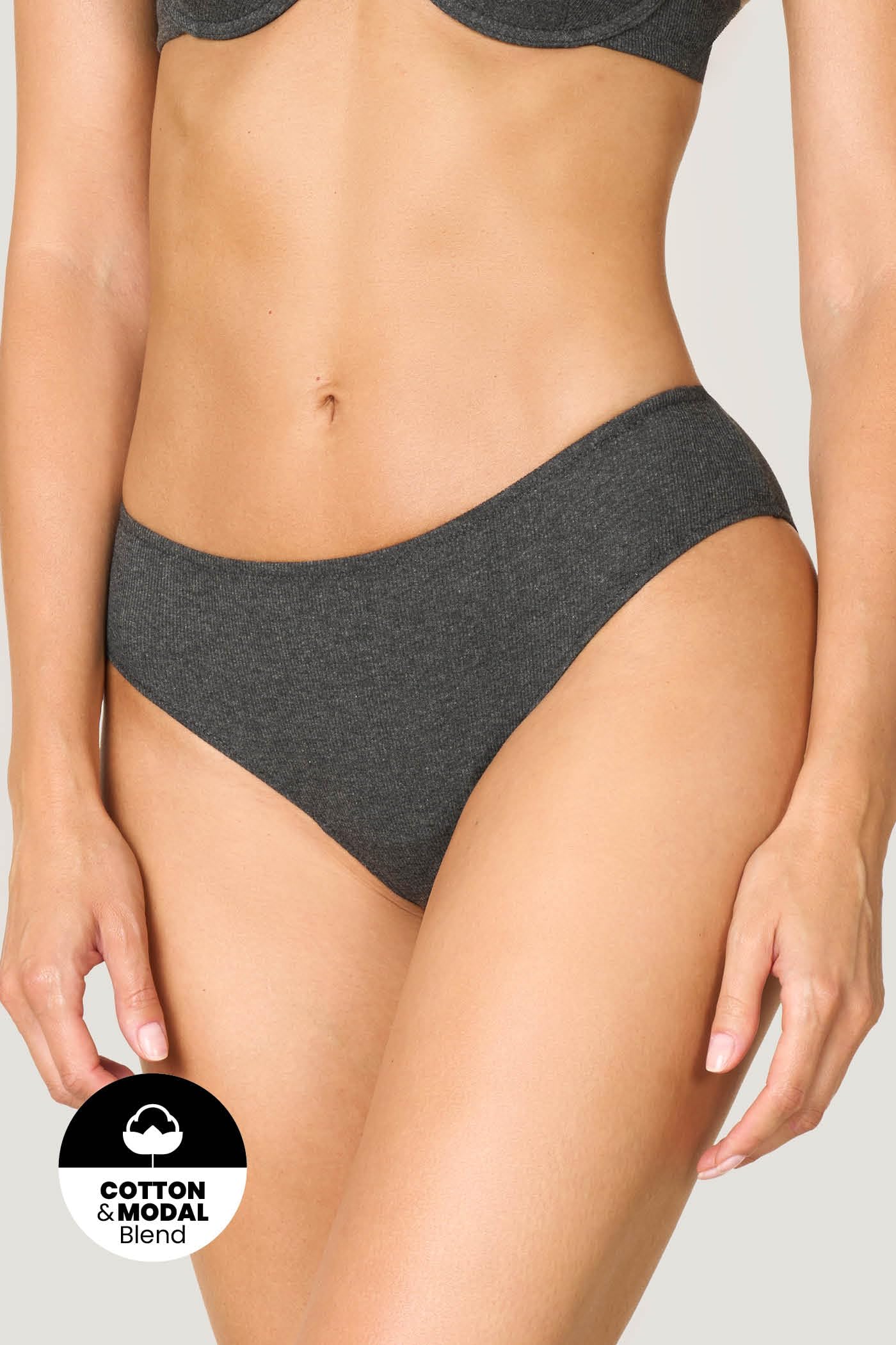 Goldenpoint slip fianco medio a costina con cotone