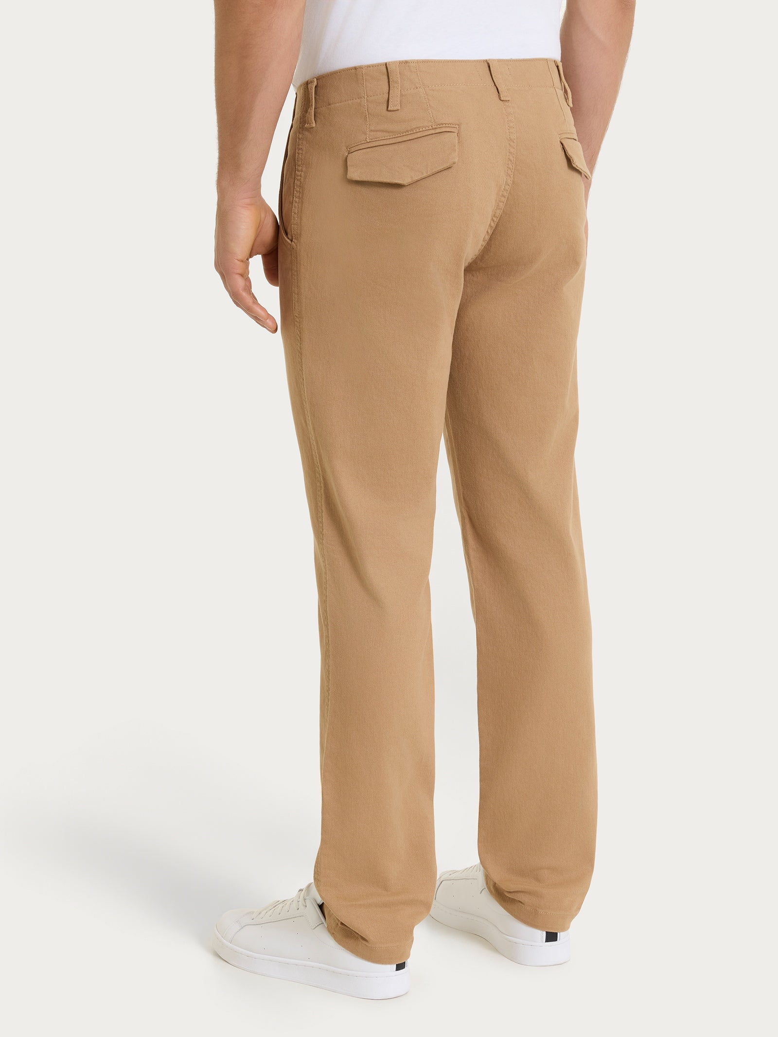 Ragno Adjust Chino Raw Twill pantaloni uomo Tiger's Eye cotone elasticizzato